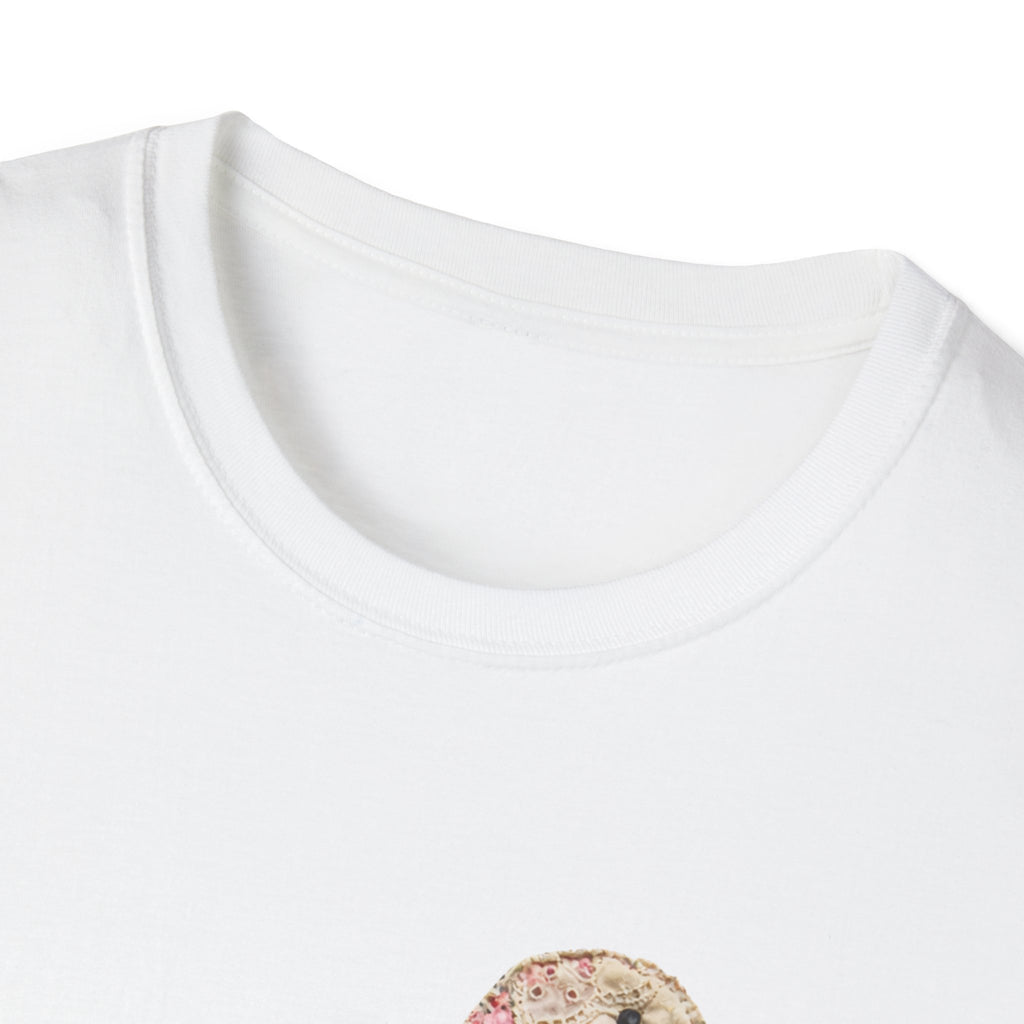 Vintage Patchwork Duck T-Shirt — Cute Floral Goose with Bow Tee
