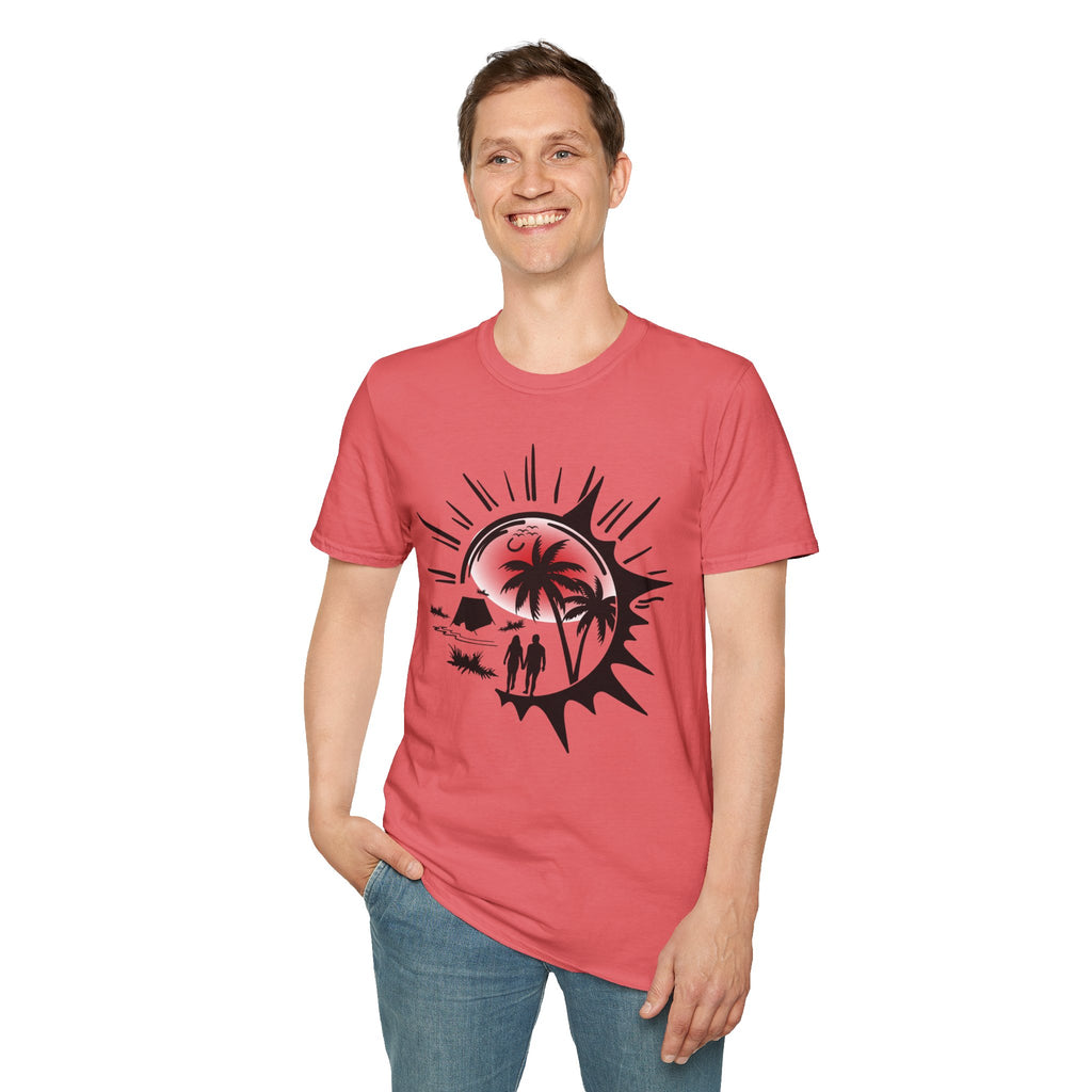 T-Shirt — Tropical Sunset Beach Graphic Tee