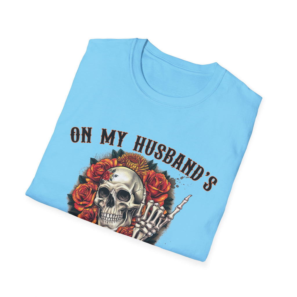 On My Husband's Last Nerve Skull & Roses T‑Shirt