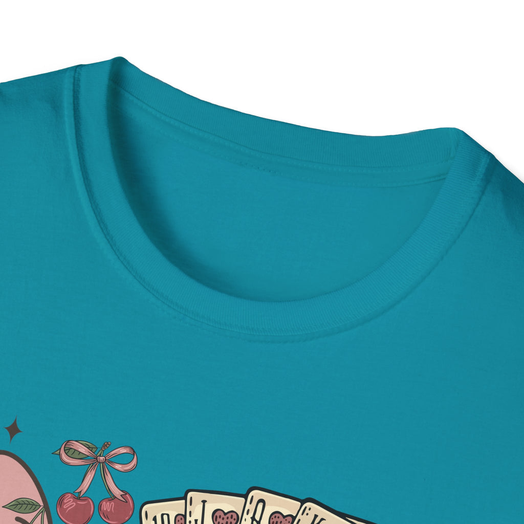 Cowgirl Aesthetic T‑Shirt — Western Boots, Cards & Ribbon Graphic