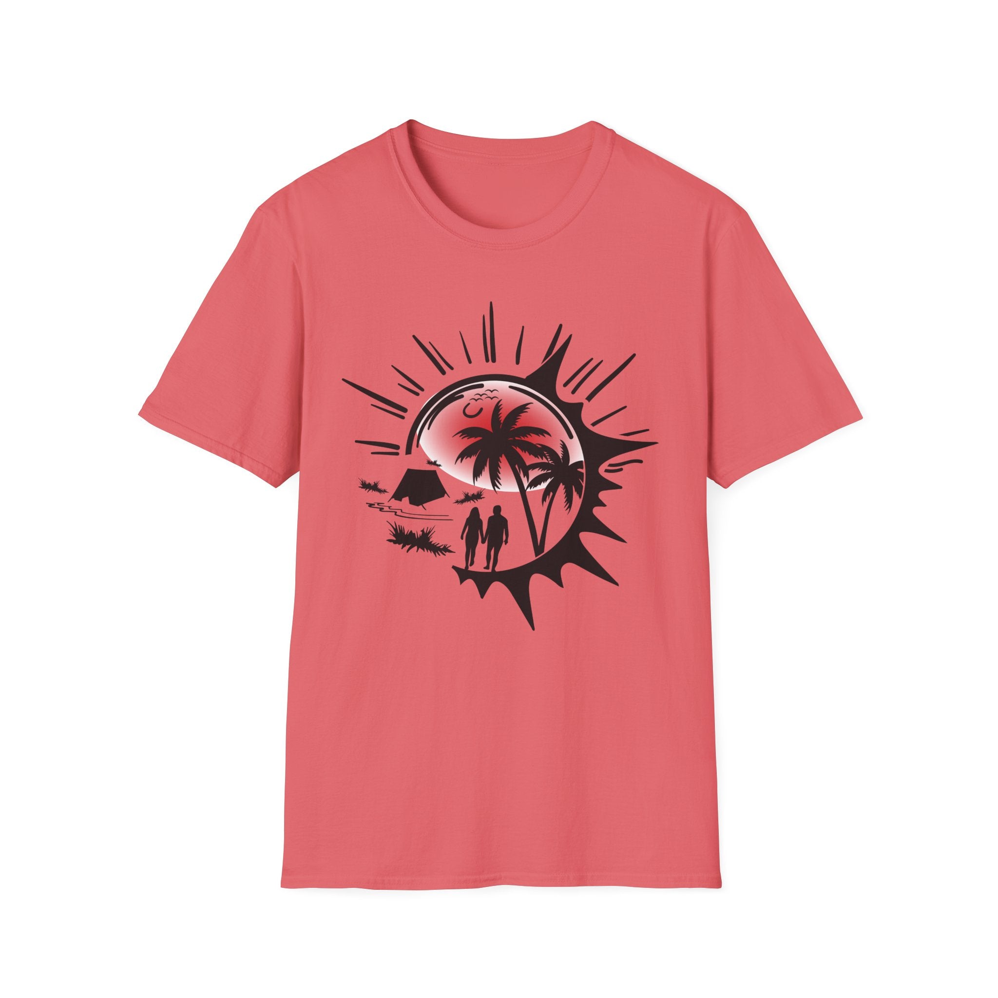 T-Shirt — Tropical Sunset Beach Graphic Tee