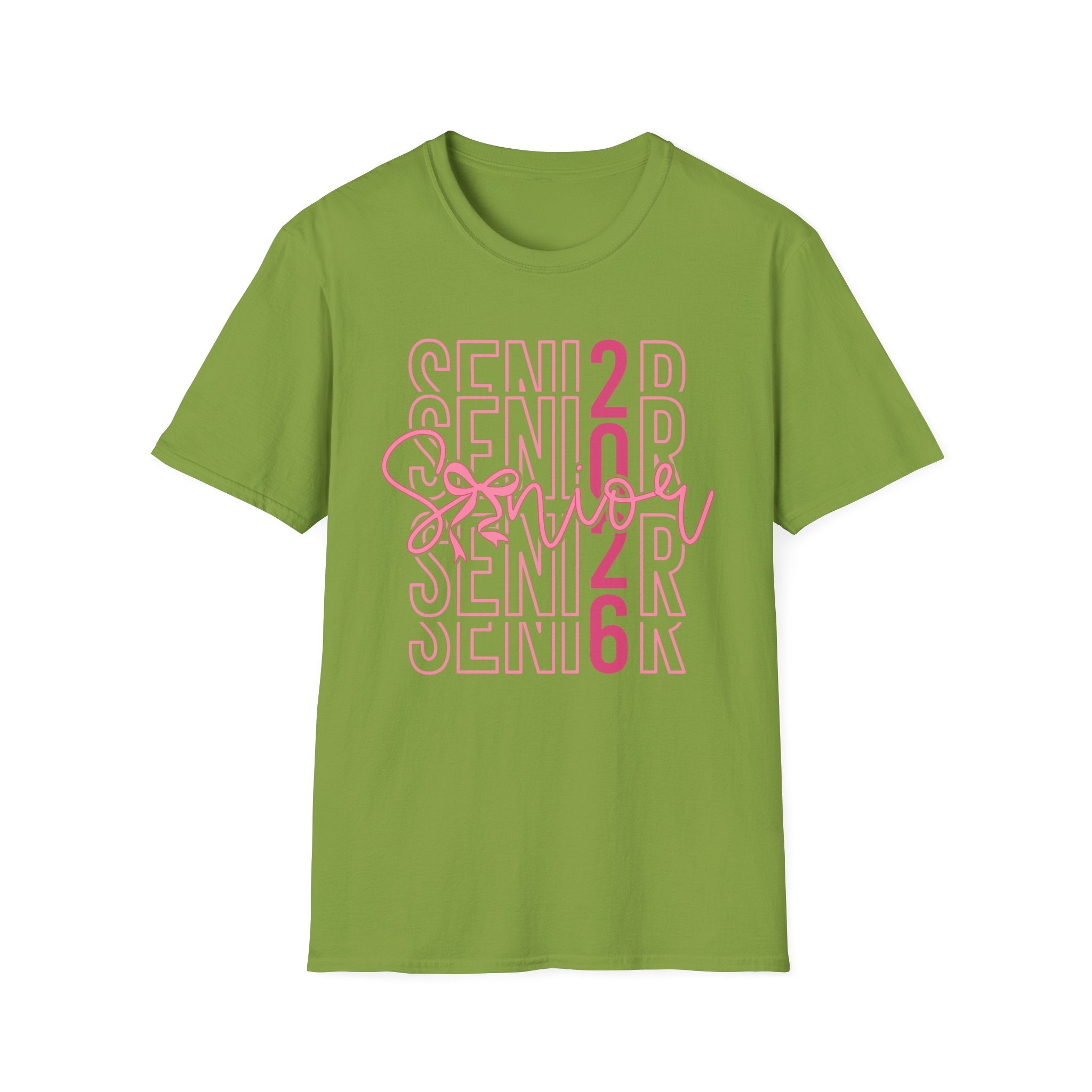 Senior 2026 T-Shirt — Pink Script Graduation Tee