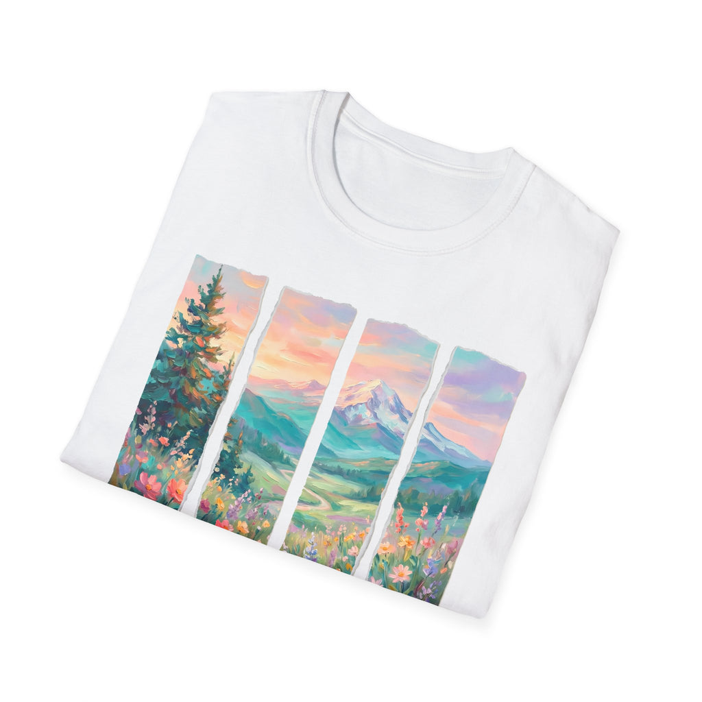 Mountain Sunrise Scenic T-Shirt – "The World Is A Wonderful Place" Nature Tee