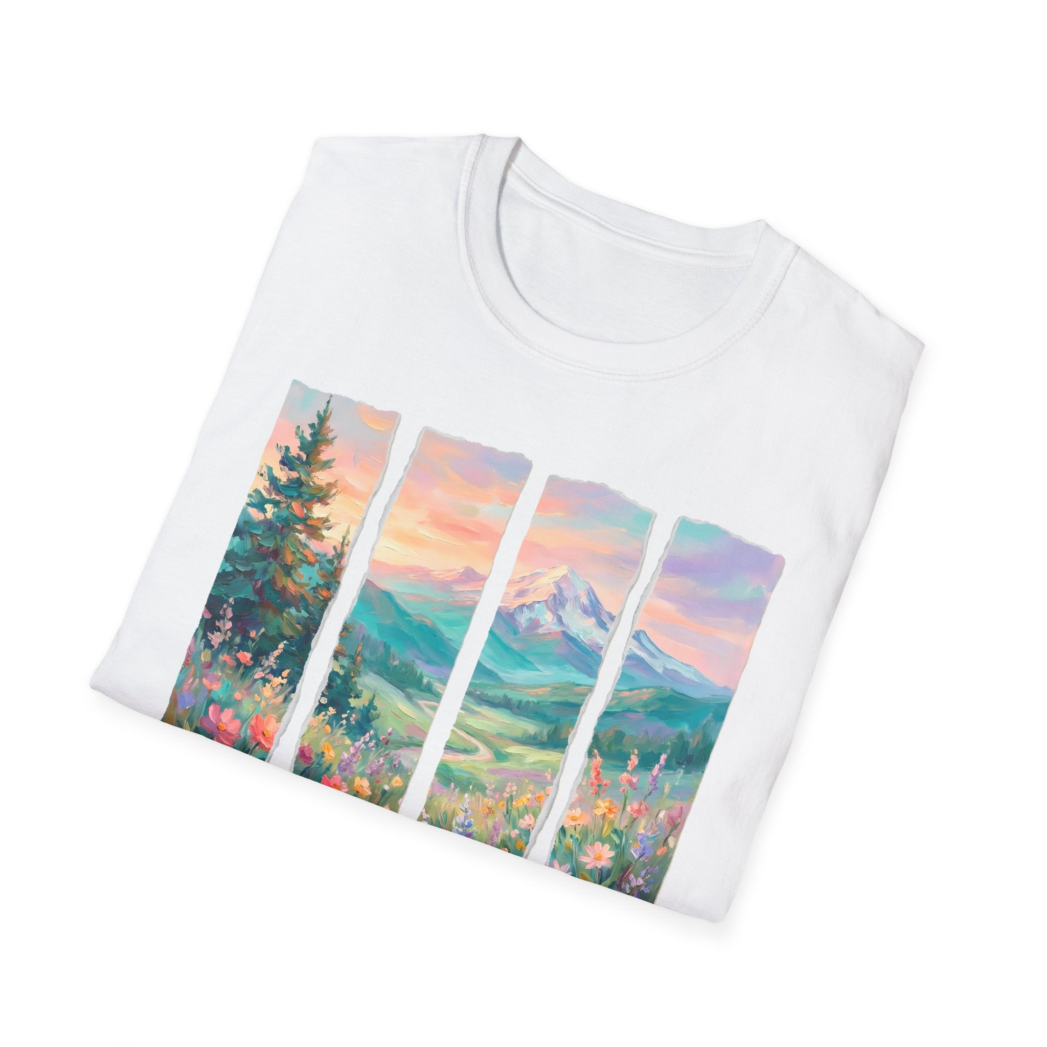Mountain Sunrise Scenic T-Shirt – "The World Is A Wonderful Place" Nature Tee