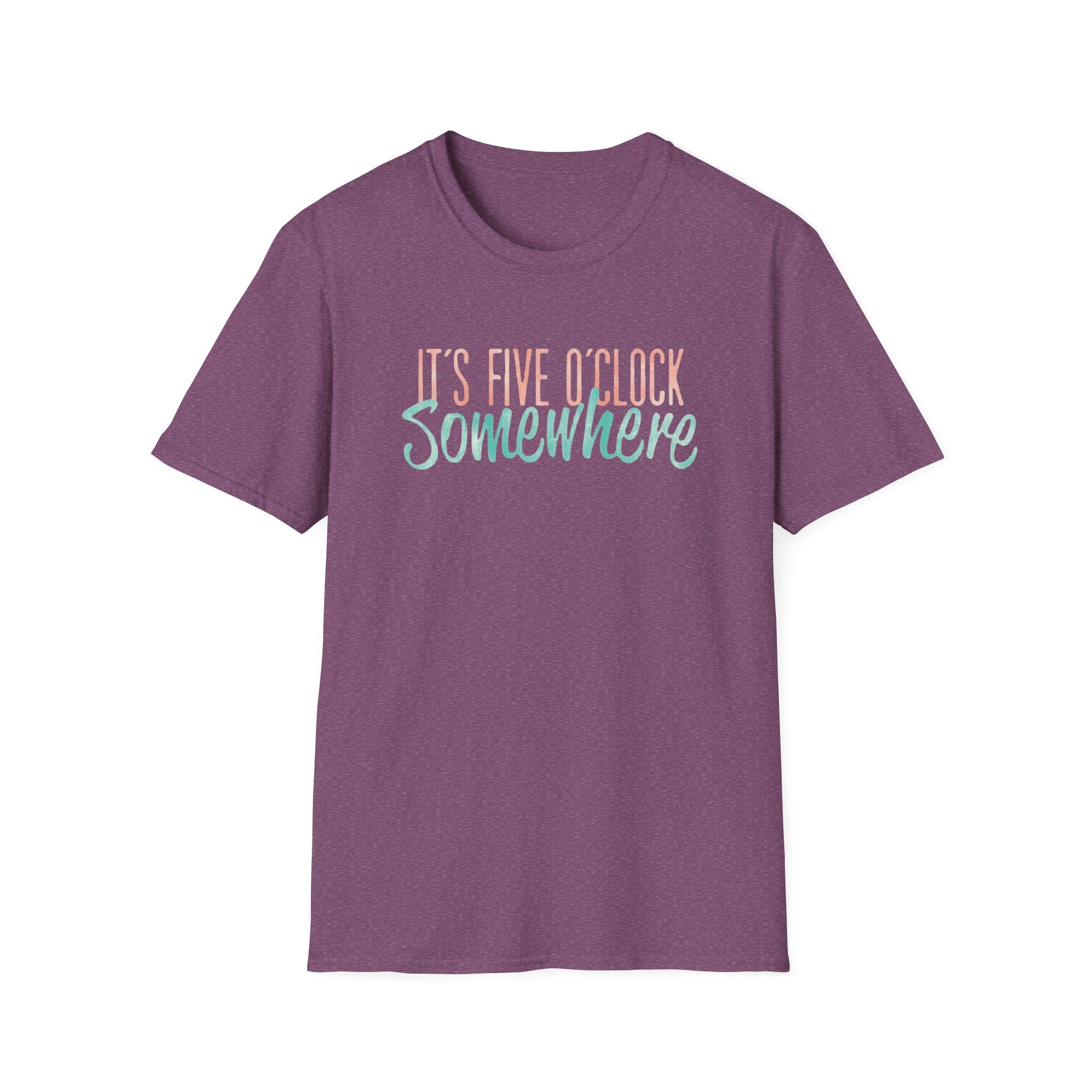 T-Shirt: "It’s Five O’Clock Somewhere" Pastel Vacation Tee