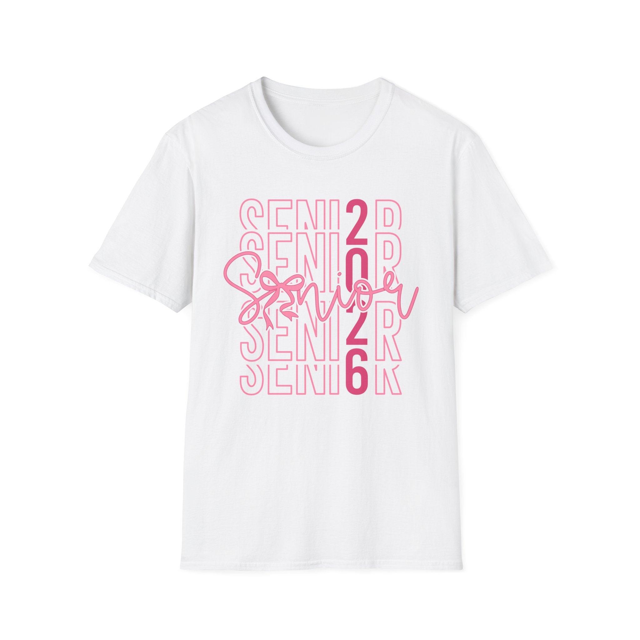 Senior 2026 T-Shirt — Pink Script Graduation Tee
