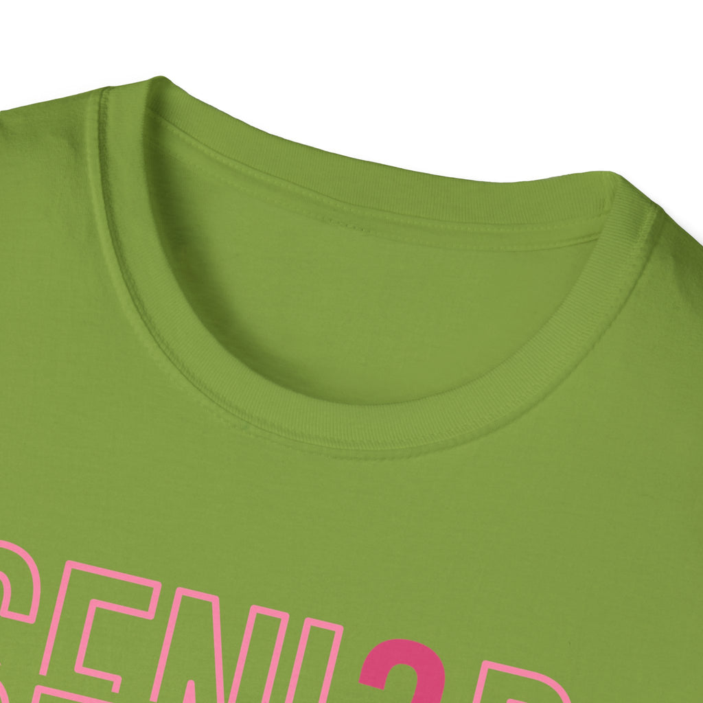 Senior 2026 T-Shirt — Pink Script Graduation Tee