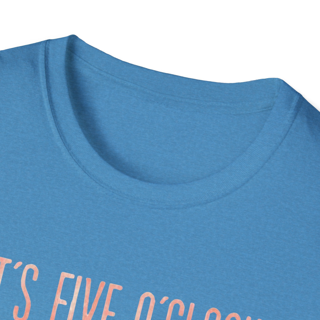T-Shirt: "It’s Five O’Clock Somewhere" Pastel Vacation Tee