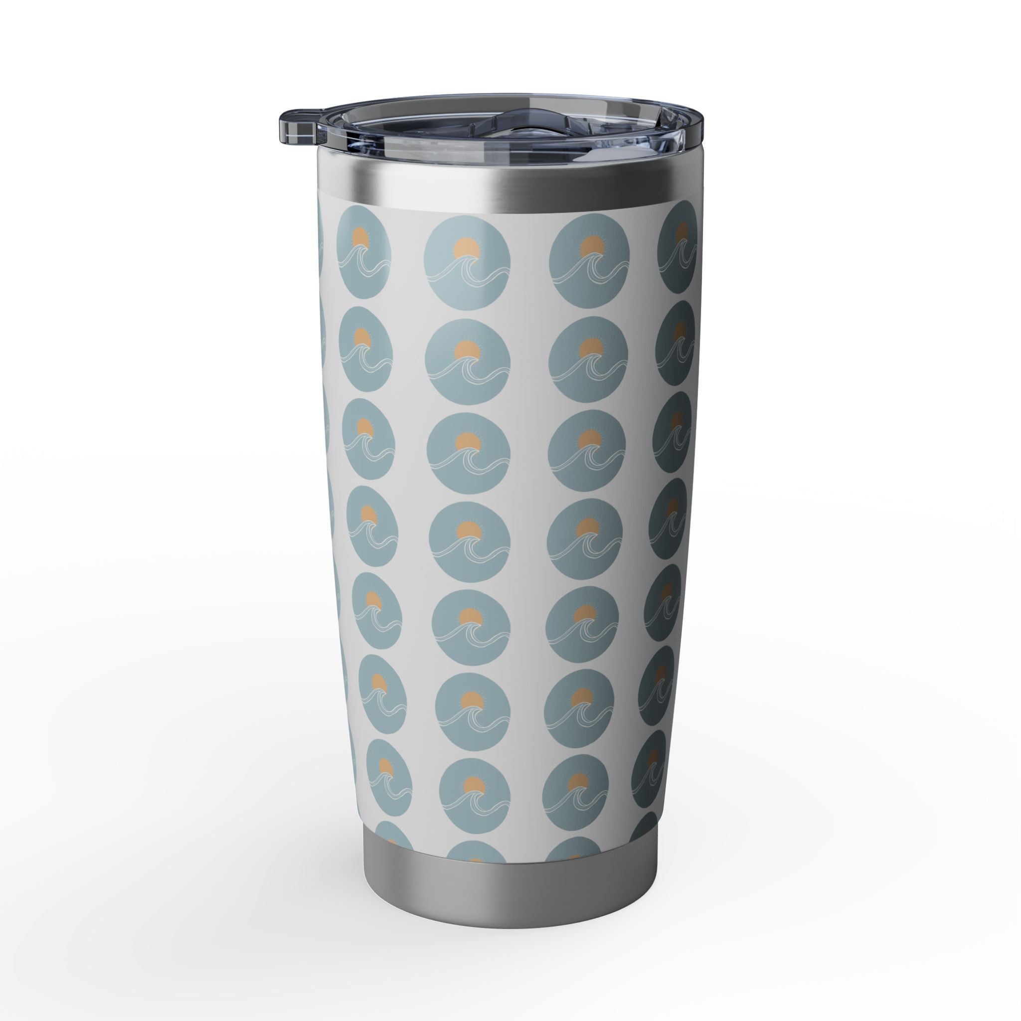 Vagabond 20oz Tumbler — Travel Stainless Steel Insulated Cup with Retro Compass Dot Pattern
