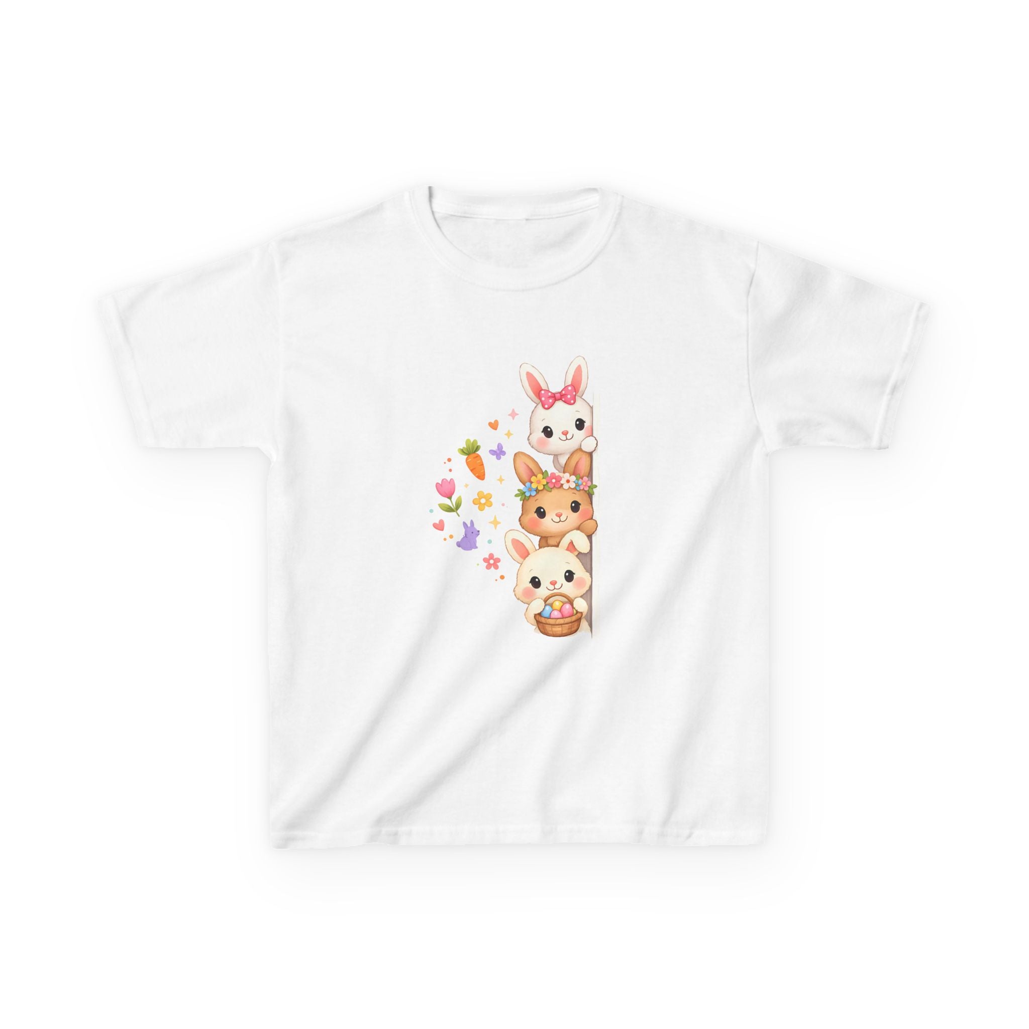 Kids Tee — Cute Stacked Woodland Animals with Bunnies & Squirrel Design