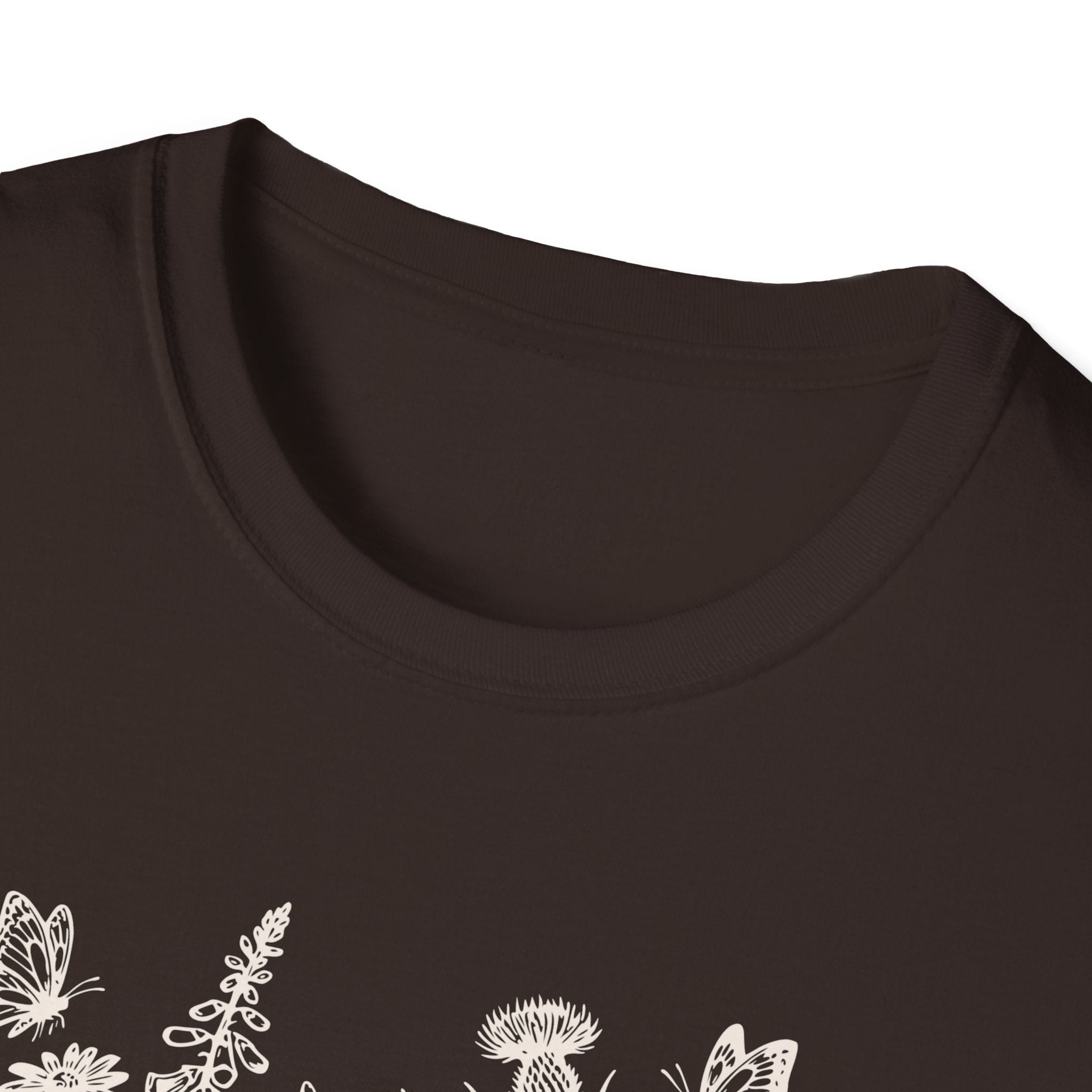 Skeleton Reading in Wildflowers T-Shirt — Gothic Floral Skull Tee