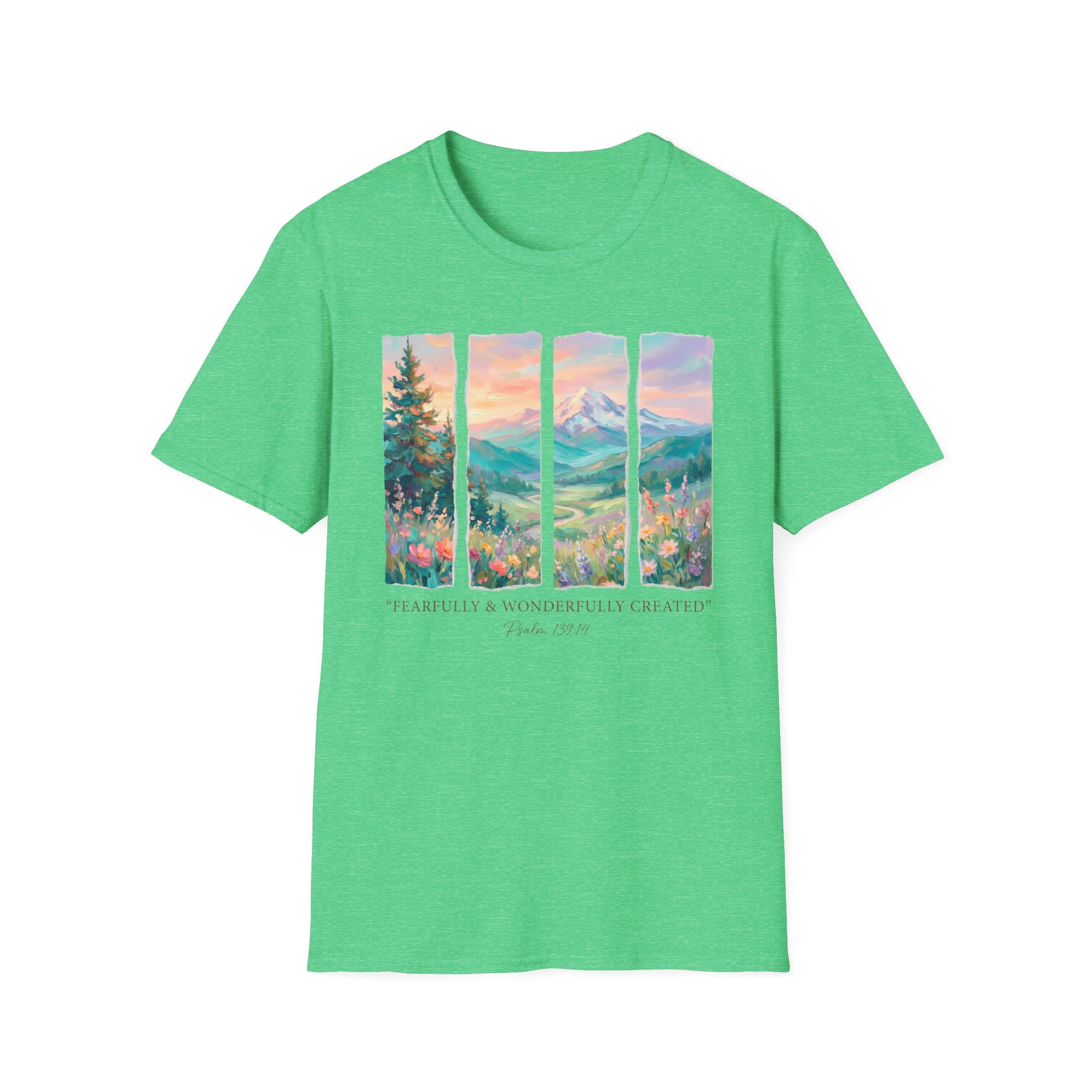 Mountain Sunrise Scenic T-Shirt – "The World Is A Wonderful Place" Nature Tee