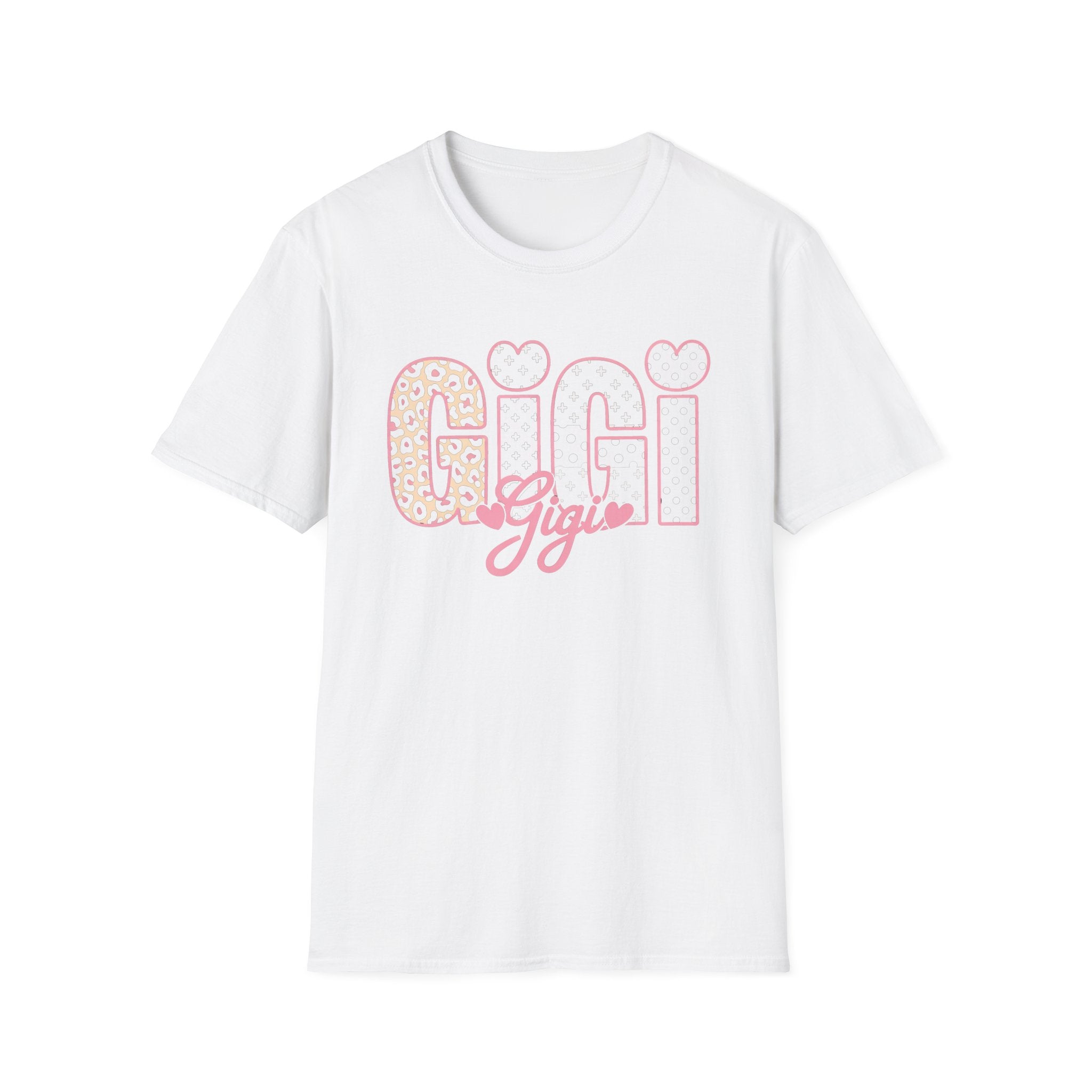 Gigi Floral Heart Tee — Pink 'Gigi' Script Grandmother T-Shirt