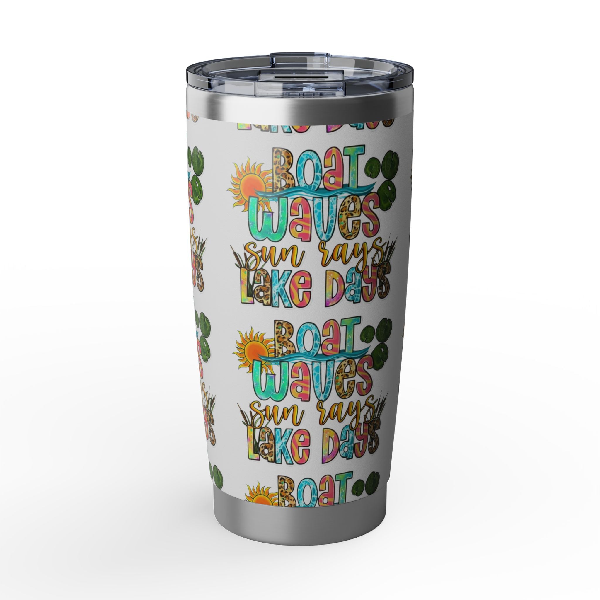 Vagabond 20oz Tumbler — 'Boat Waves, Sun Rays, Lake Days' Stainless Insulated Travel Cup