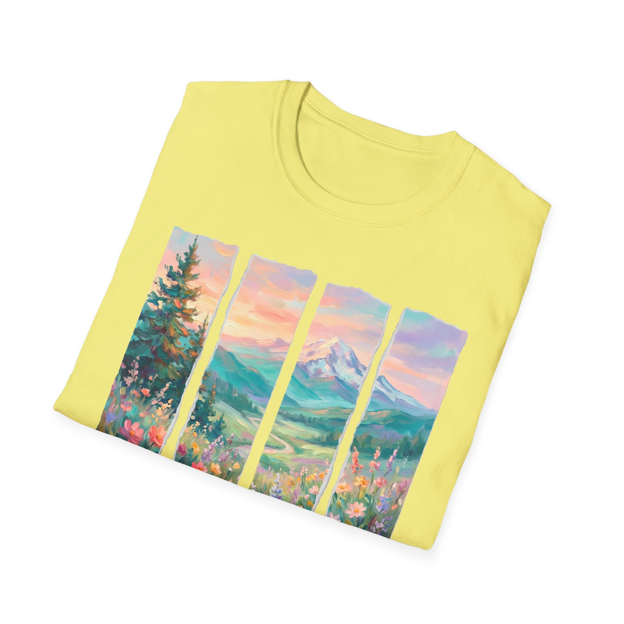 Mountain Sunrise Scenic T-Shirt – "The World Is A Wonderful Place" Nature Tee