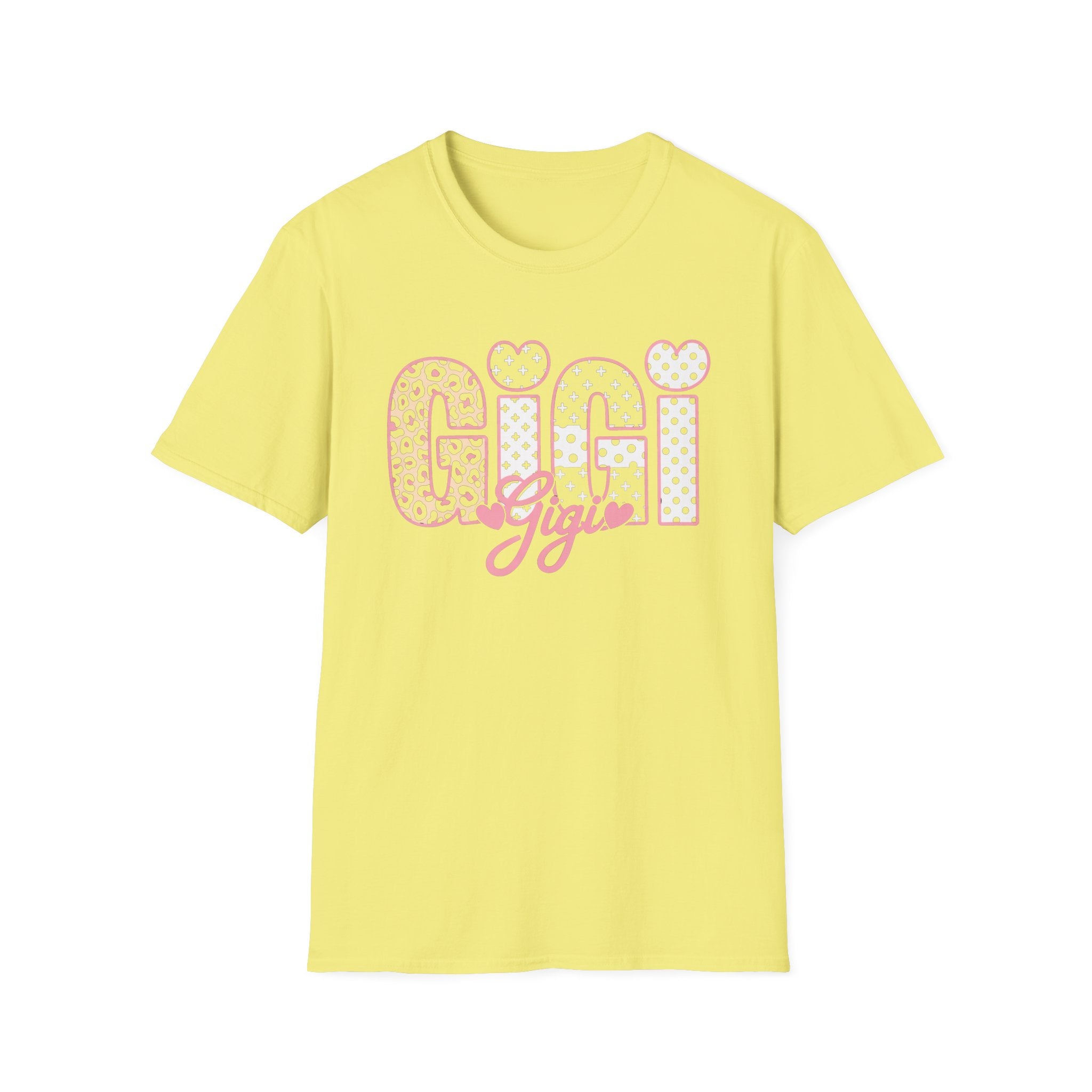 Gigi Floral Heart Tee — Pink 'Gigi' Script Grandmother T-Shirt