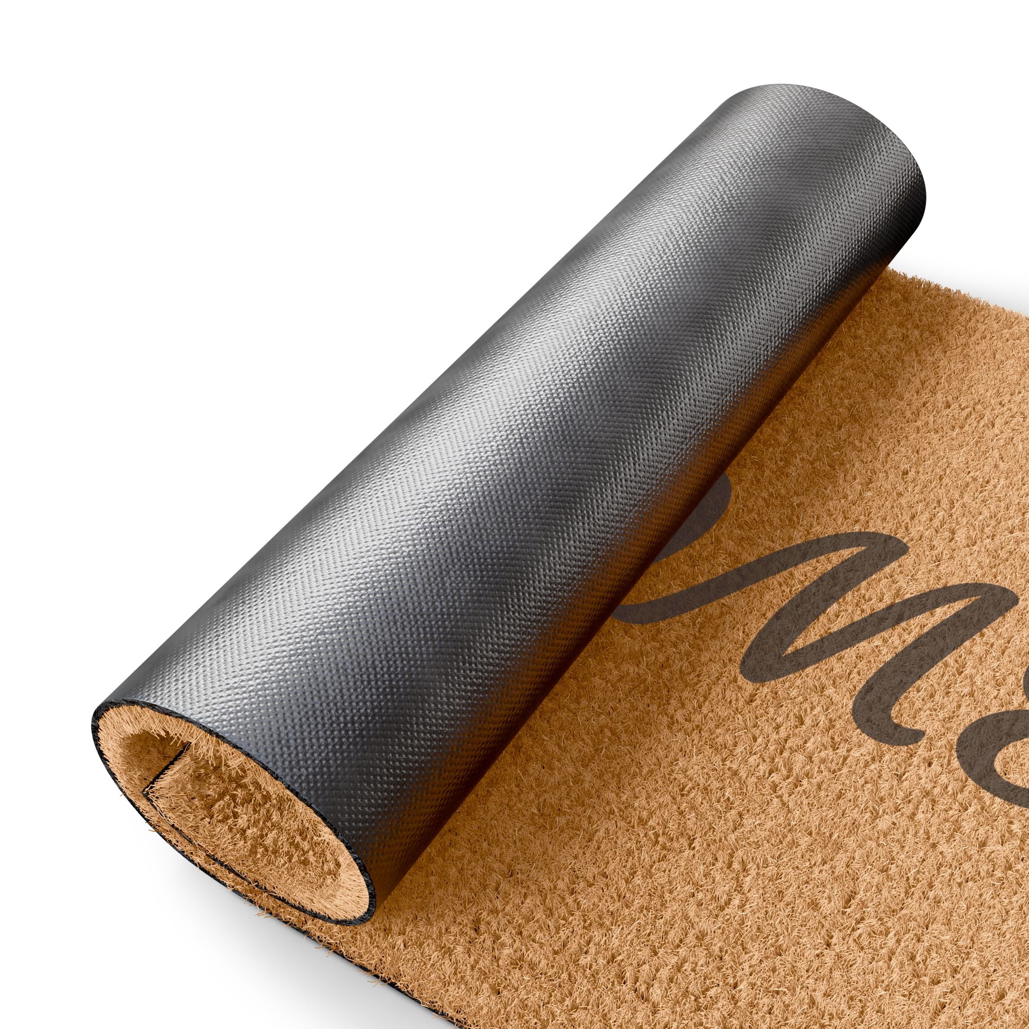 Welcome Coir Doormat — Natural Coconut Fiber Entry Mat with Script "WELCOME"