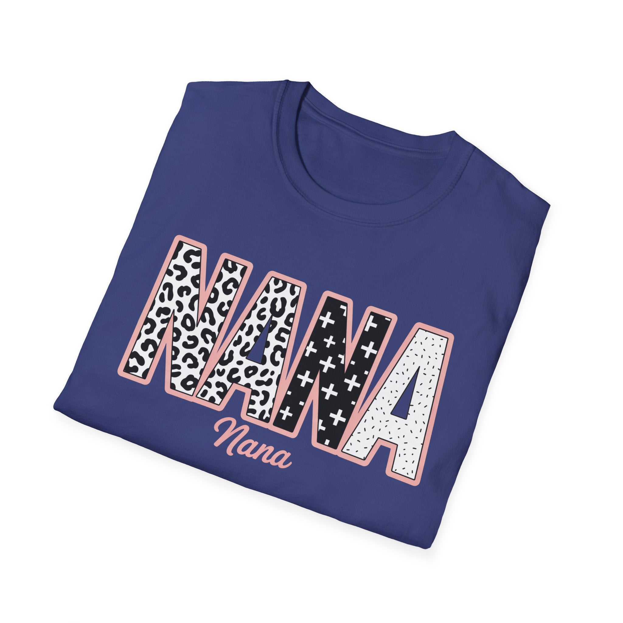 Nana Leopard & Stars T-Shirt — Personalized 'Nana' Graphic Tee for Grandmothers