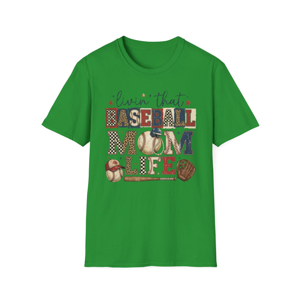 Baseball Mom Life T-Shirt — Livin' That Baseball Mom Life Graphic Tee