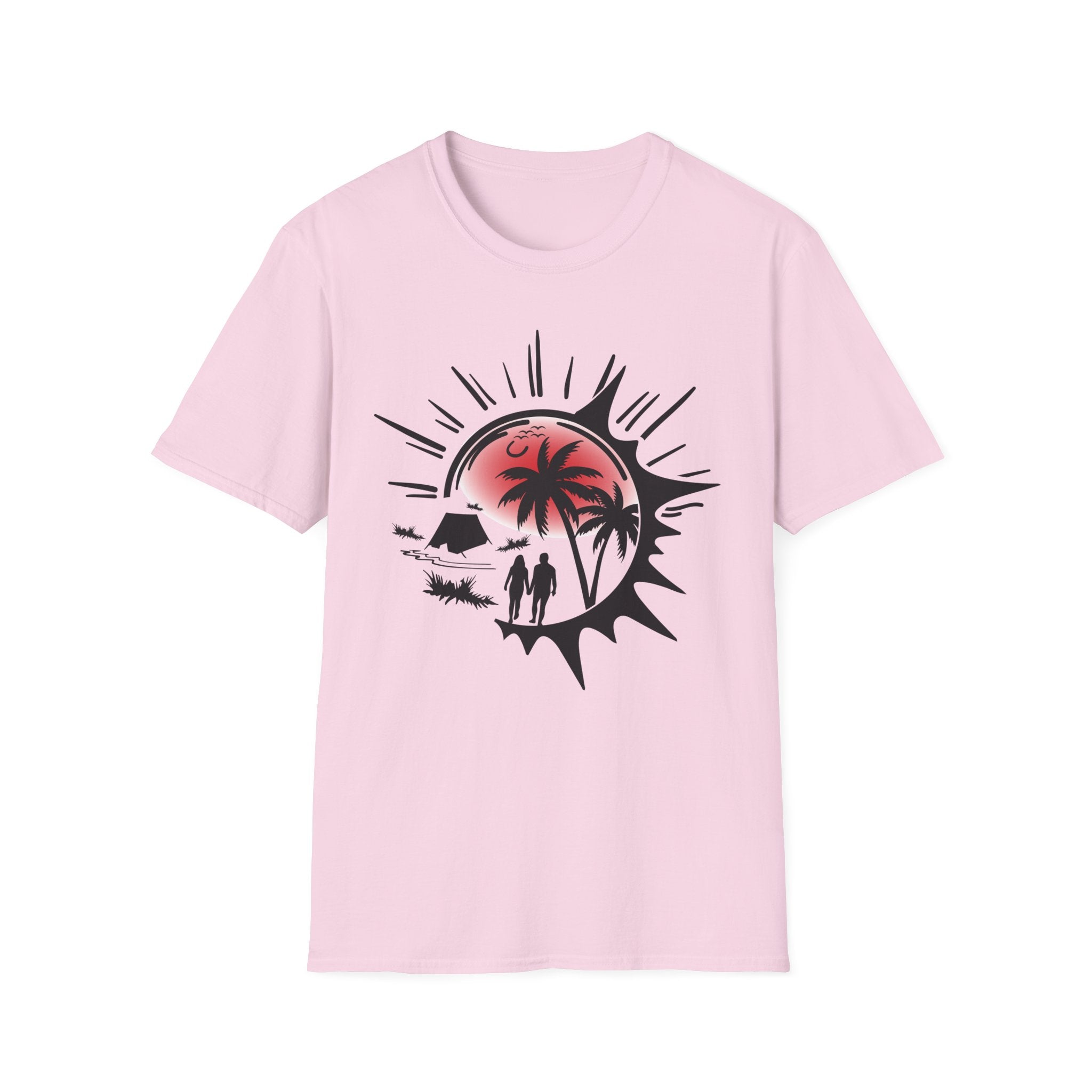 T-Shirt — Tropical Sunset Beach Graphic Tee