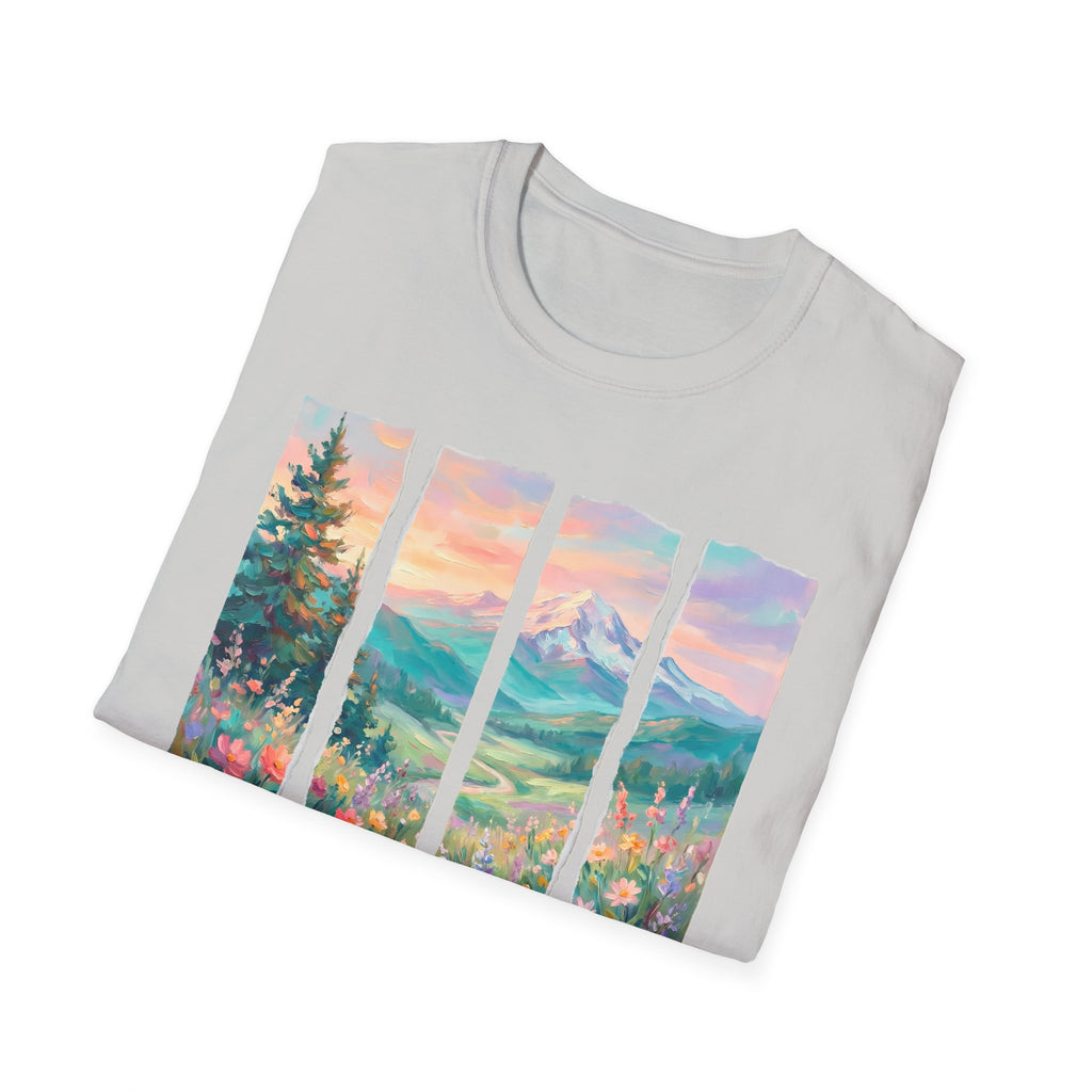 Mountain Sunrise Scenic T-Shirt – "The World Is A Wonderful Place" Nature Tee