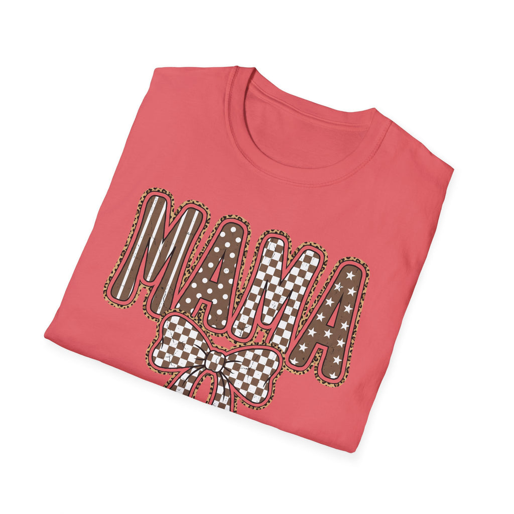 Mama Graphic T-Shirt — Polka Dot Lettering with Bow | Mother’s Day Gift