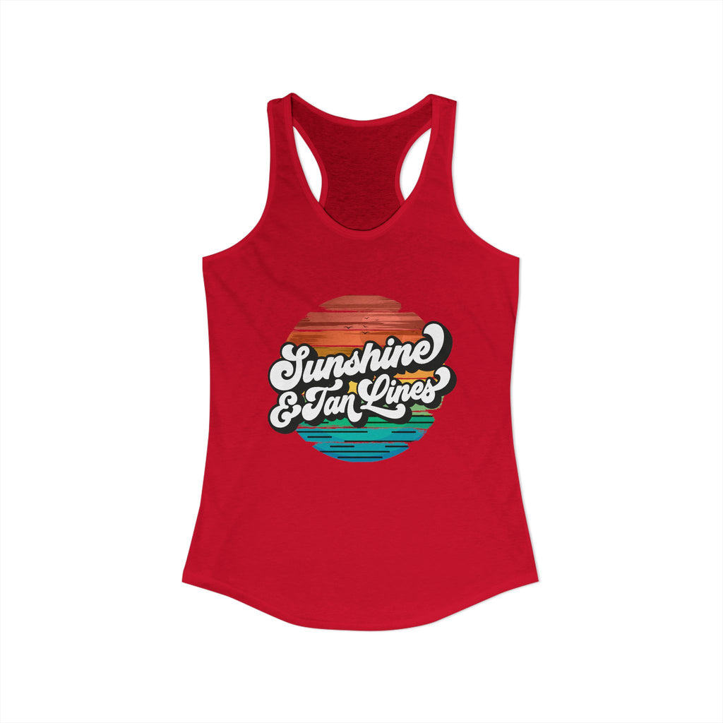 Sunshine & Tan Lines -- Women's Ideal Racerback Tank
