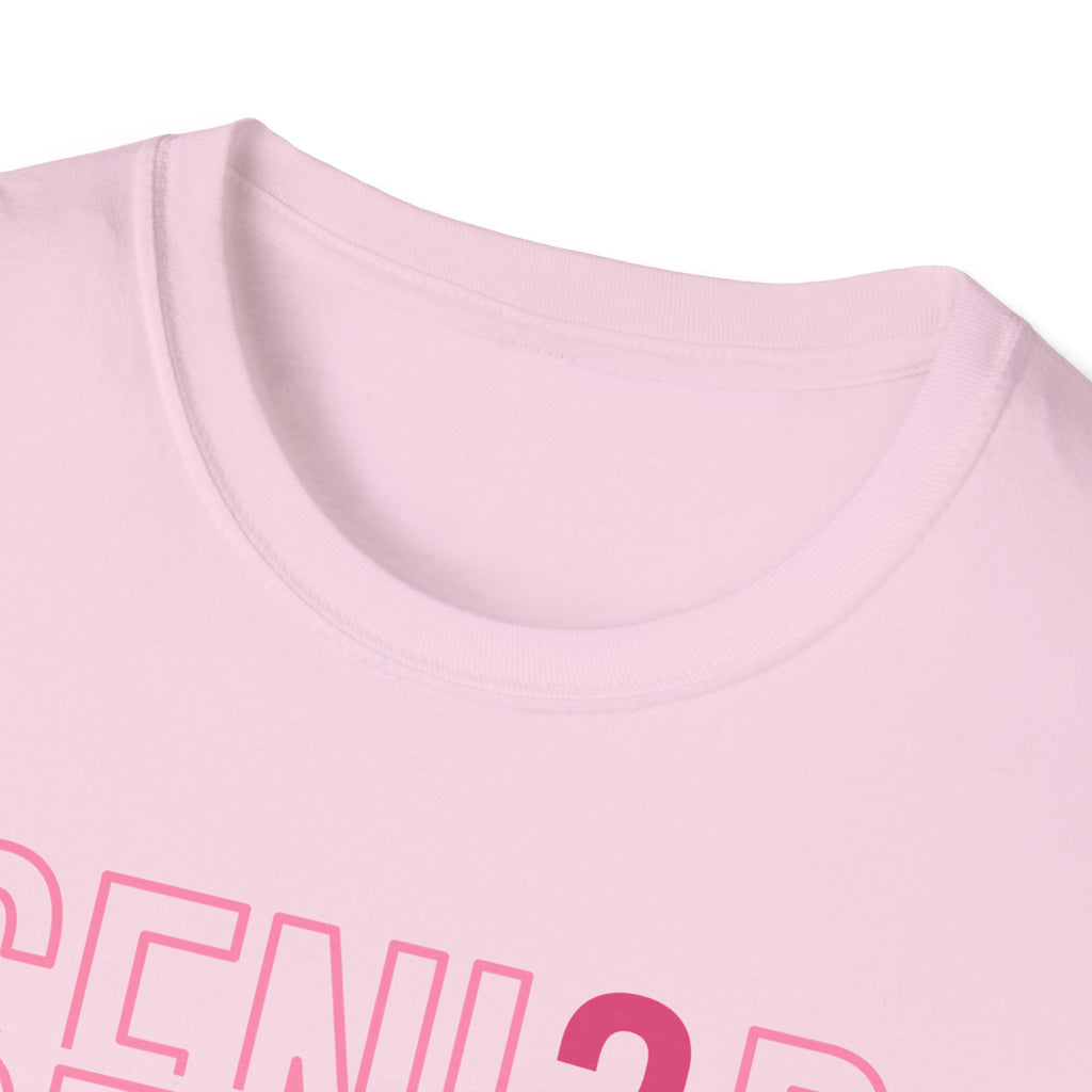 Senior 2026 T-Shirt — Pink Script Graduation Tee