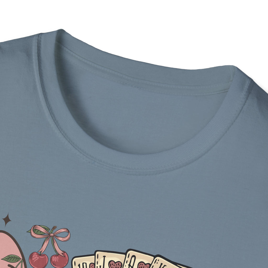 Cowgirl Aesthetic T‑Shirt — Western Boots, Cards & Ribbon Graphic