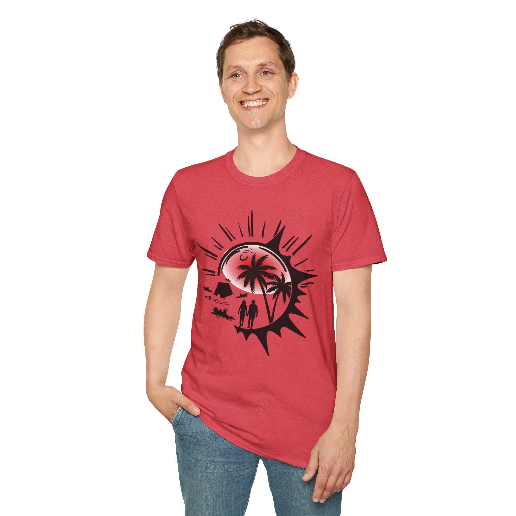 T-Shirt — Tropical Sunset Beach Graphic Tee