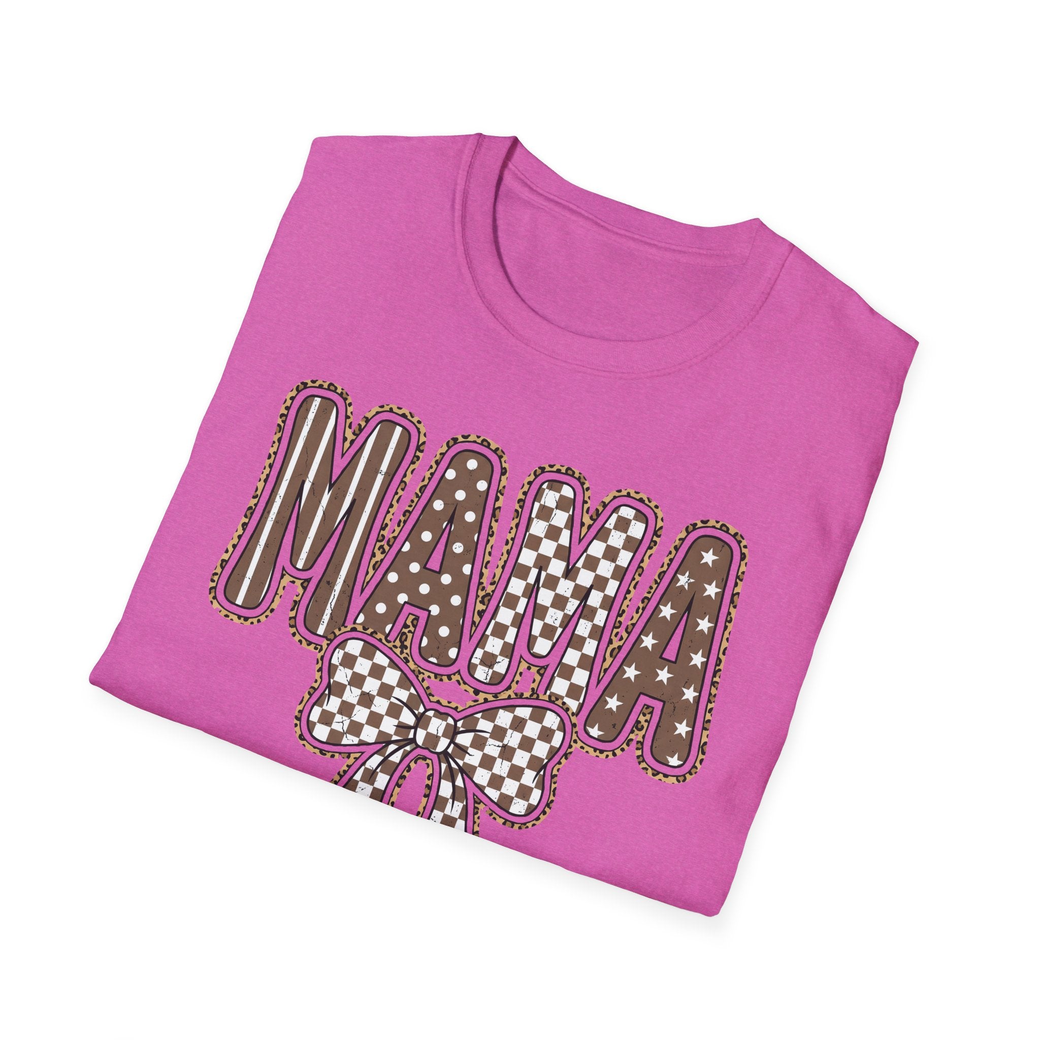 Mama Graphic T-Shirt — Polka Dot Lettering with Bow | Mother’s Day Gift