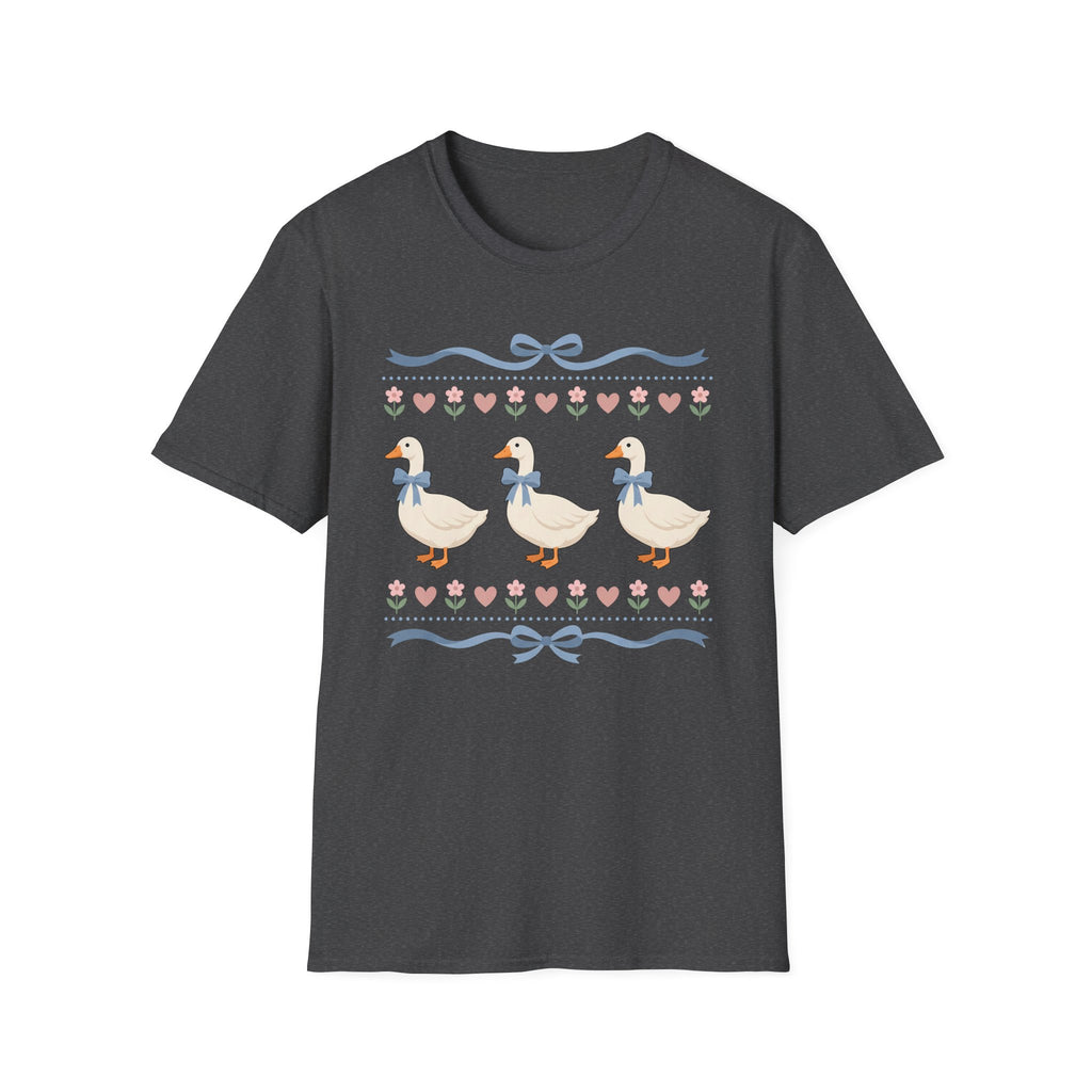 Duck Trio Tee — Cute Pastel Ducks with Bows Spring/Summer Graphic T-Shirt