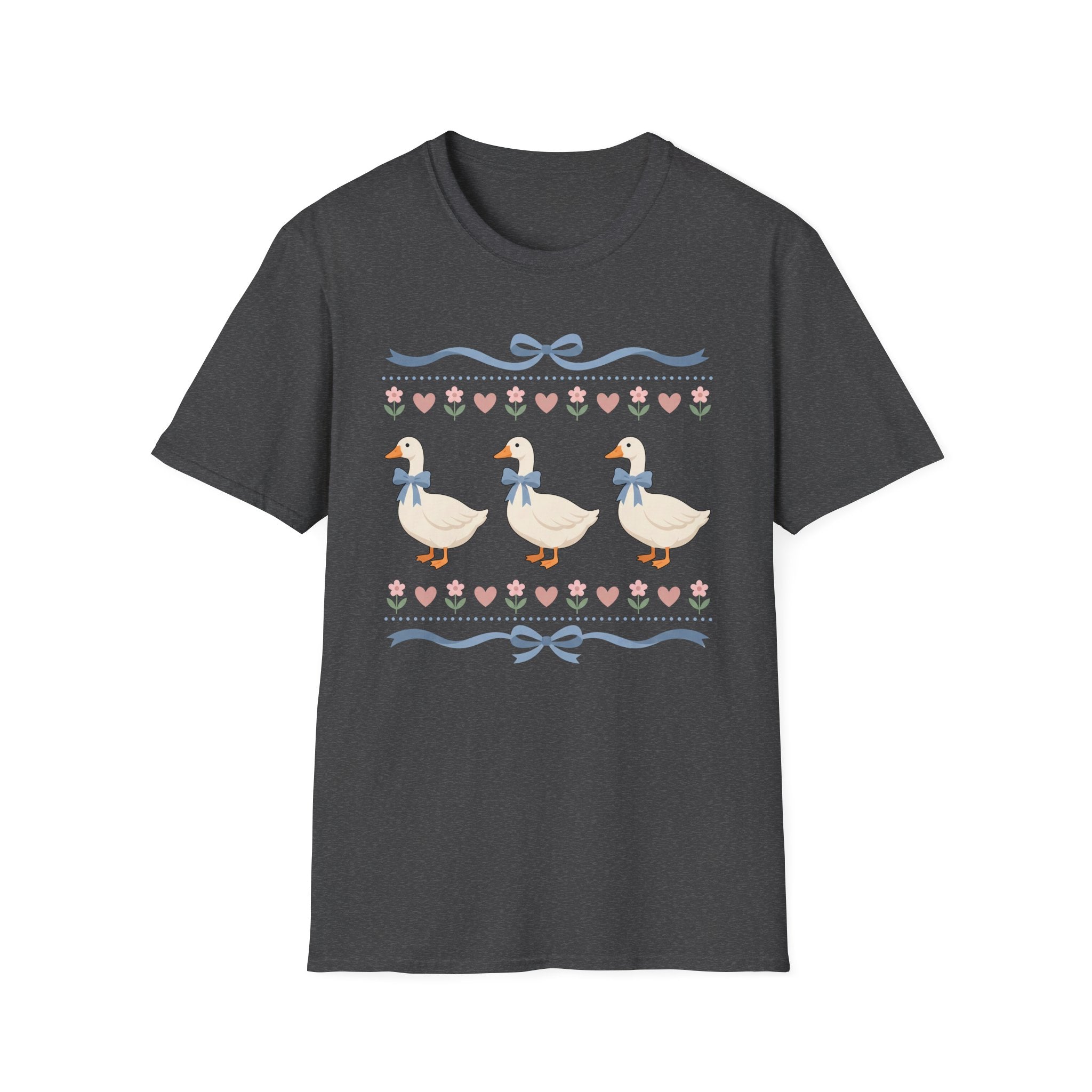 Duck Trio Tee — Cute Pastel Ducks with Bows Spring/Summer Graphic T-Shirt