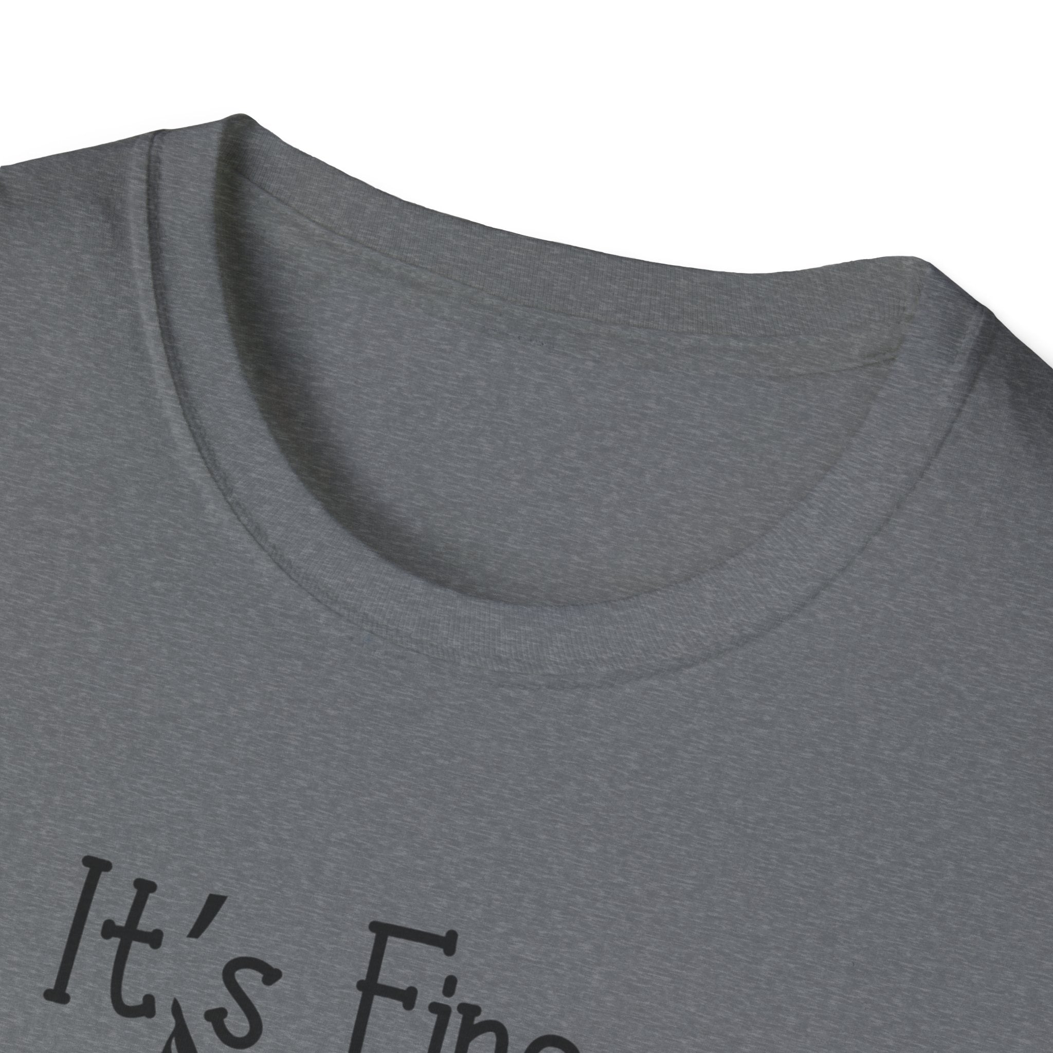 It's Fine Cat T-Shirt — Funny Grunge Cat Graphic Tee ("It's Fine I'm Fine Everything Is Fine")