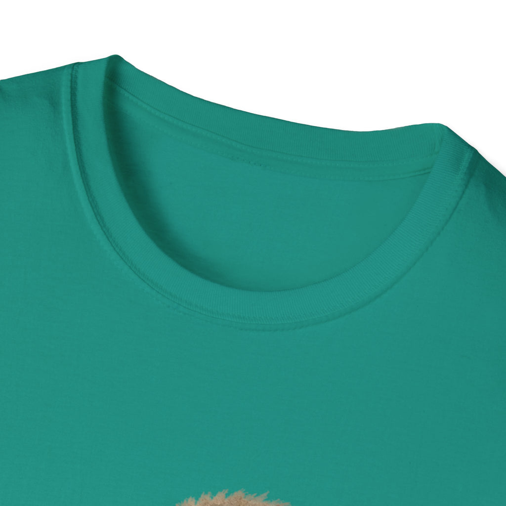 Chimpanzee with Stuffed Monkey T‑Shirt — Cute Baby Ape Holding Plush Tee