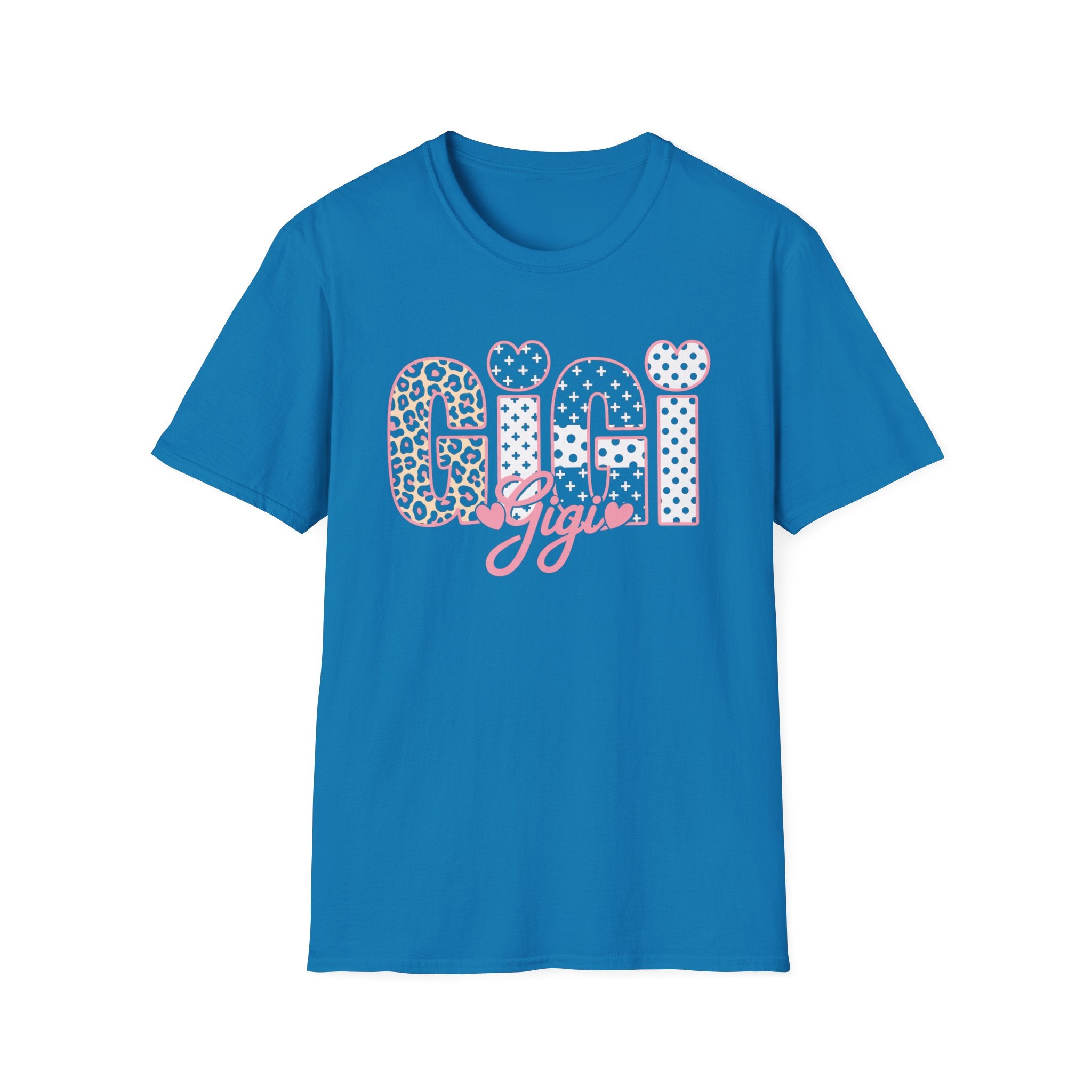 Gigi Floral Heart Tee — Pink 'Gigi' Script Grandmother T-Shirt