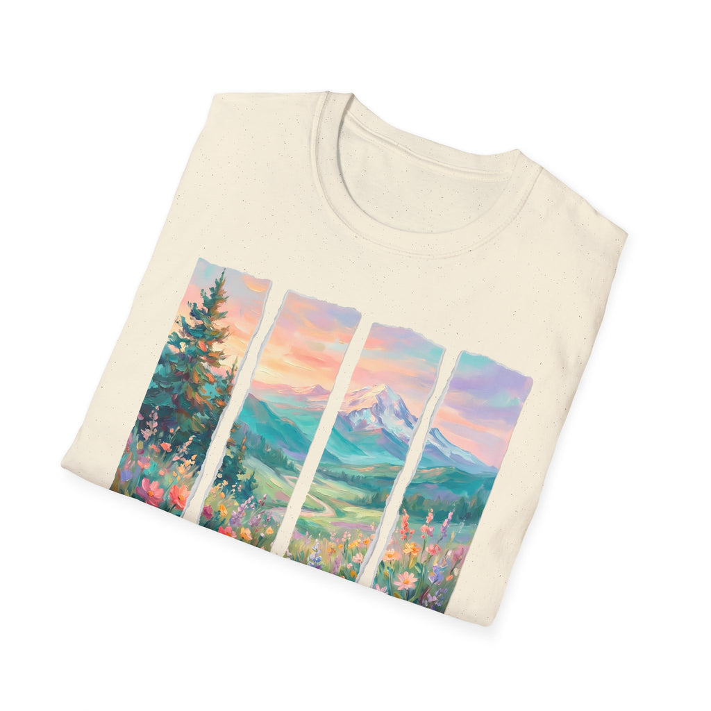 Mountain Sunrise Scenic T-Shirt – "The World Is A Wonderful Place" Nature Tee