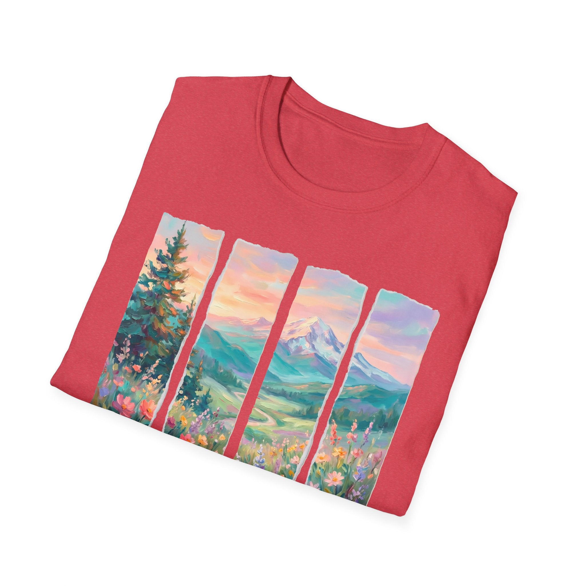 Mountain Sunrise Scenic T-Shirt – "The World Is A Wonderful Place" Nature Tee