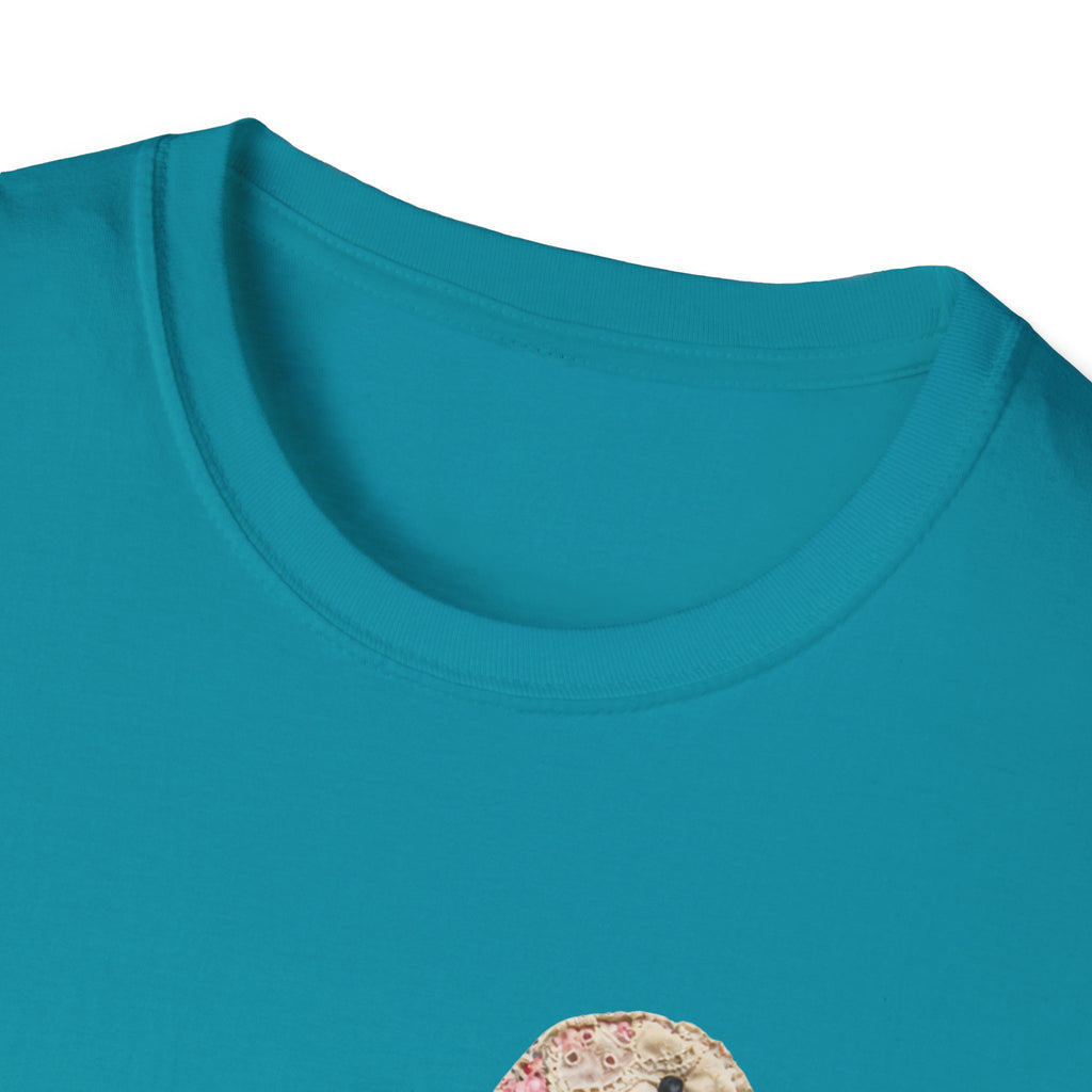 Vintage Patchwork Duck T-Shirt — Cute Floral Goose with Bow Tee