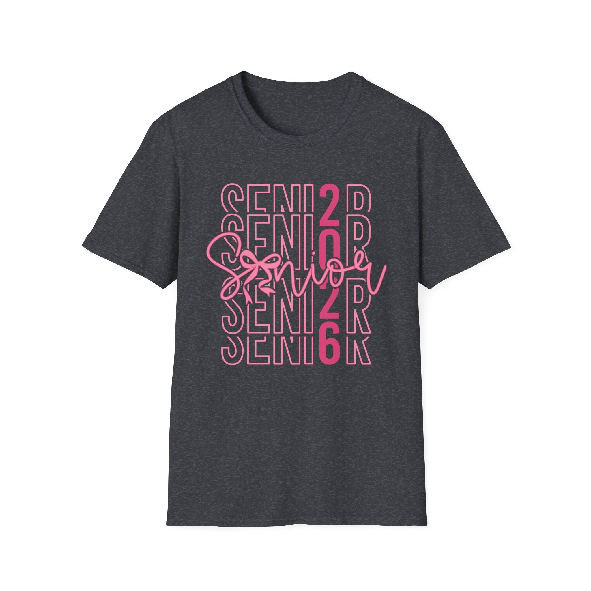 Senior 2026 T-Shirt — Pink Script Graduation Tee