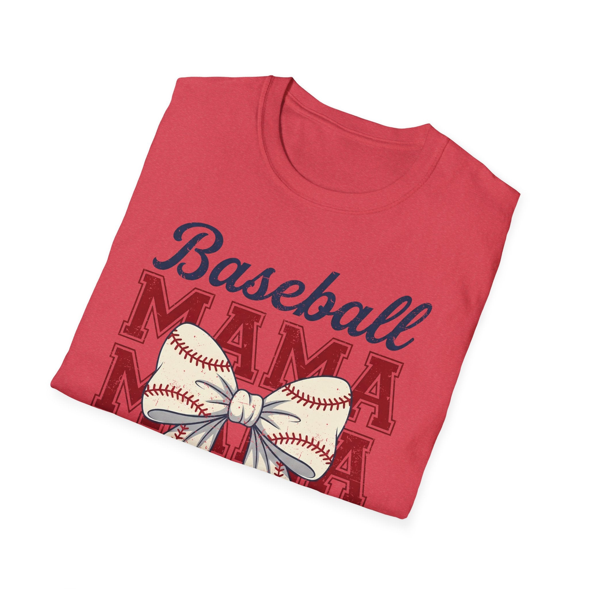 Baseball Mama T-Shirt — Retro Bow Baseball Mom Tee