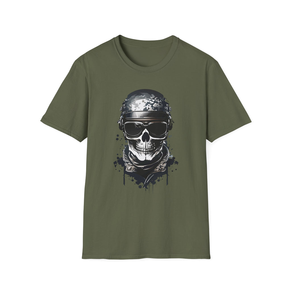 Skull Soldier Graphic T-Shirt — Tactical Skull Helmet Design
