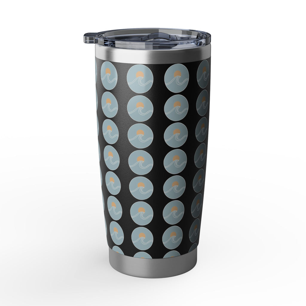 Vagabond 20oz Tumbler — Travel Stainless Steel Insulated Cup with Retro Compass Dot Pattern