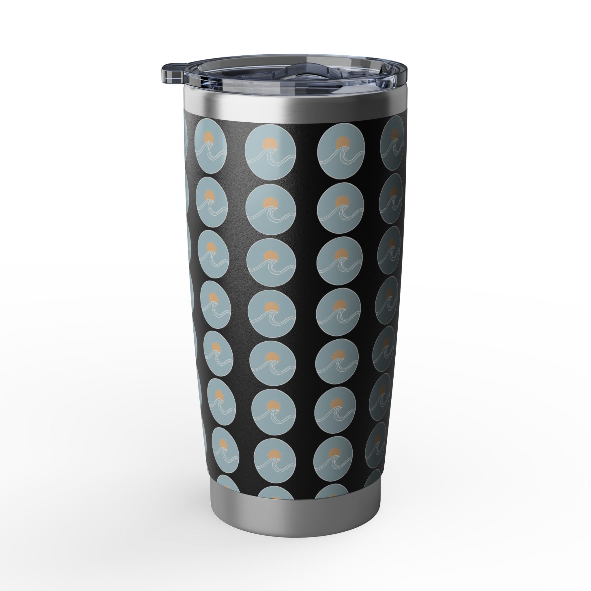 Vagabond 20oz Tumbler — Travel Stainless Steel Insulated Cup with Retro Compass Dot Pattern