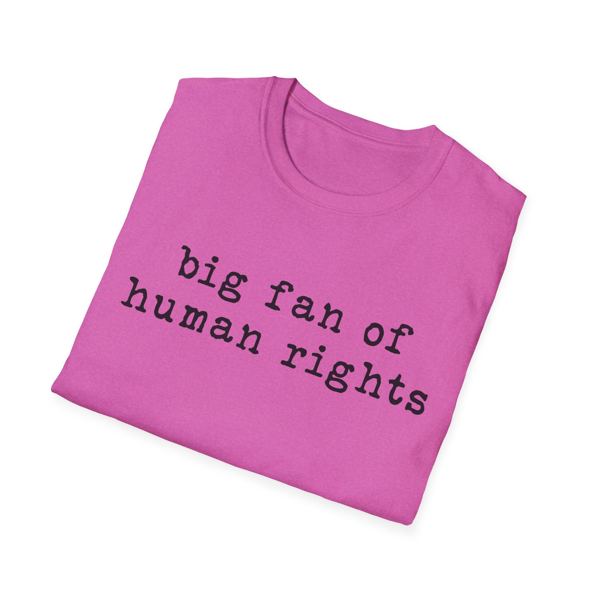 Human Rights T-Shirt - "big fan of human rights" Minimalist Tee