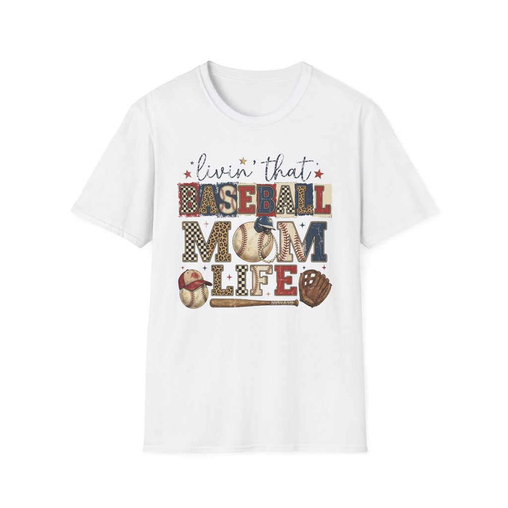 Baseball Mom Life T-Shirt — Livin' That Baseball Mom Life Graphic Tee