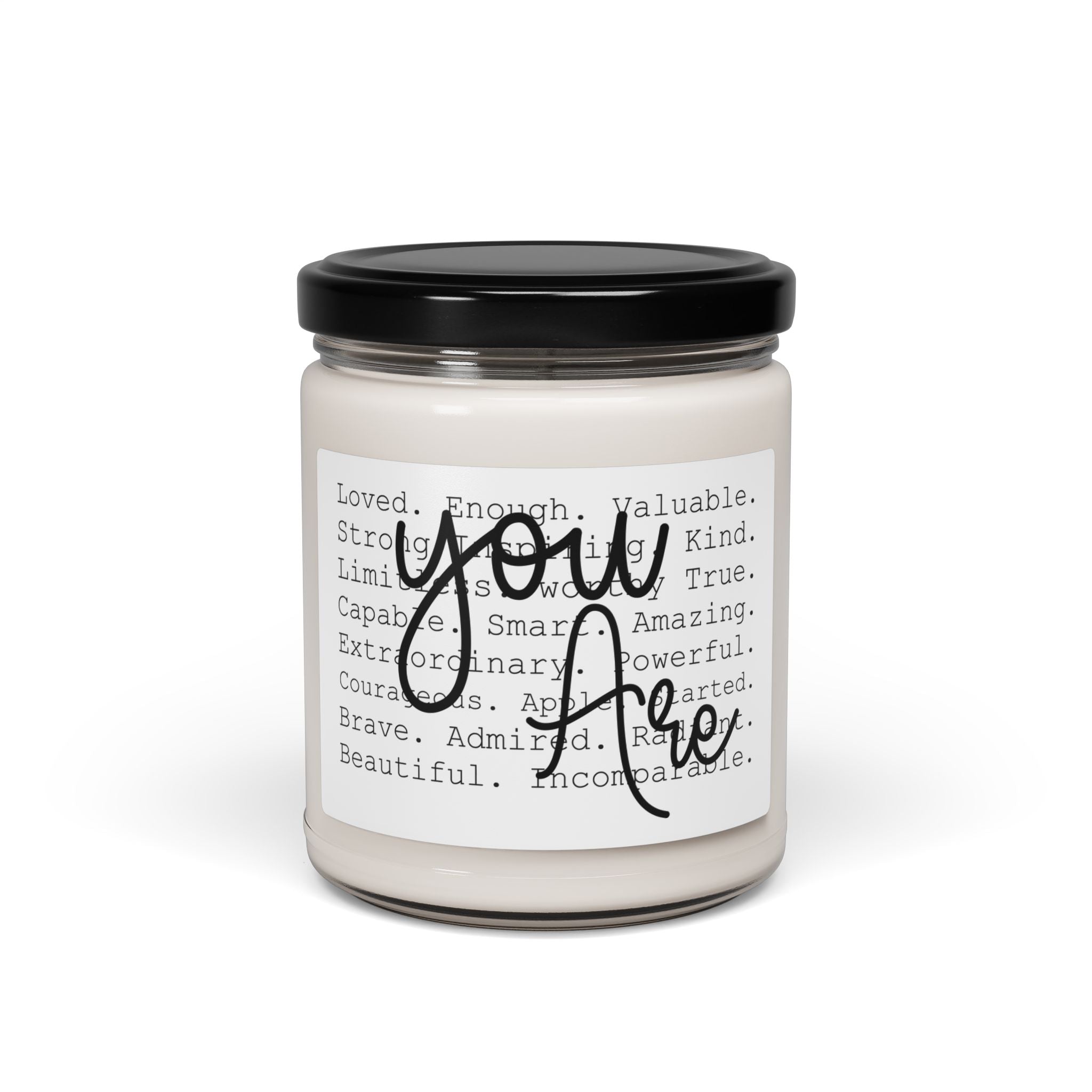 You Are Loved Soy Candle — 9oz Scented Jar (Affirmation Gift)