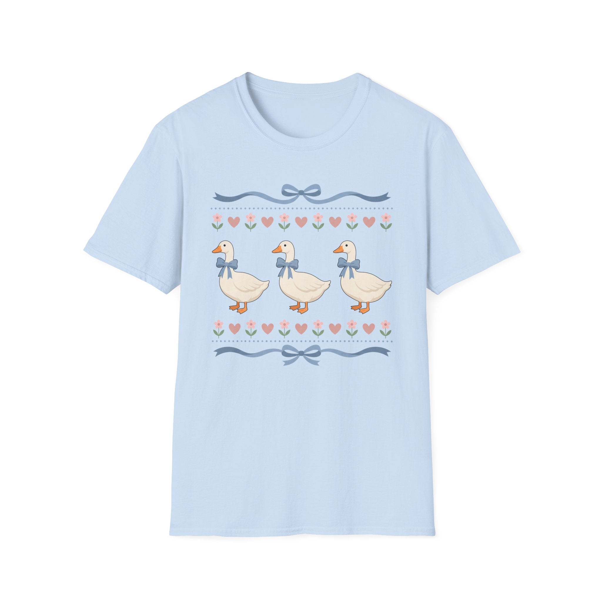 Duck Trio Tee — Cute Pastel Ducks with Bows Spring/Summer Graphic T-Shirt
