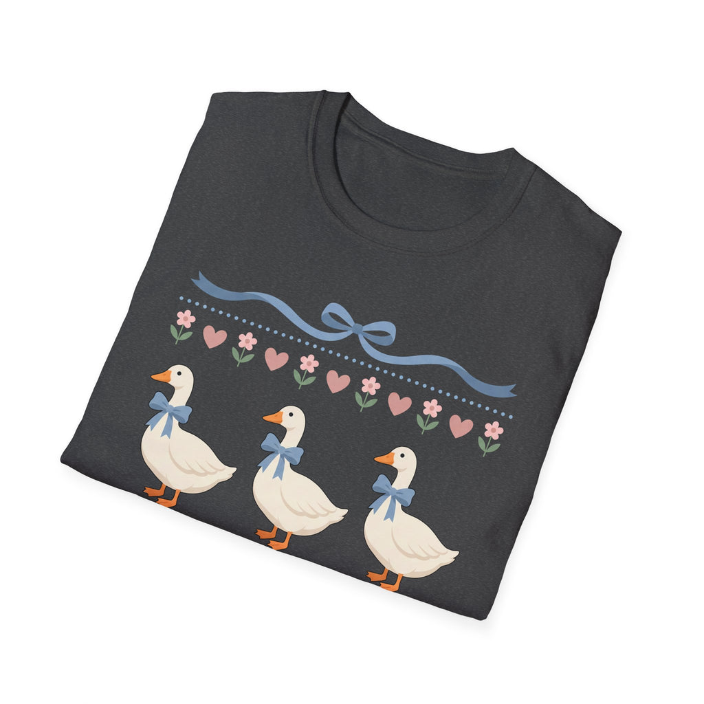 Duck Trio Tee — Cute Pastel Ducks with Bows Spring/Summer Graphic T-Shirt