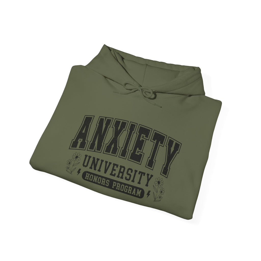 Anxiety University Hoodie — 'Anxiety University Honors Program' Graphic Sweatshirt